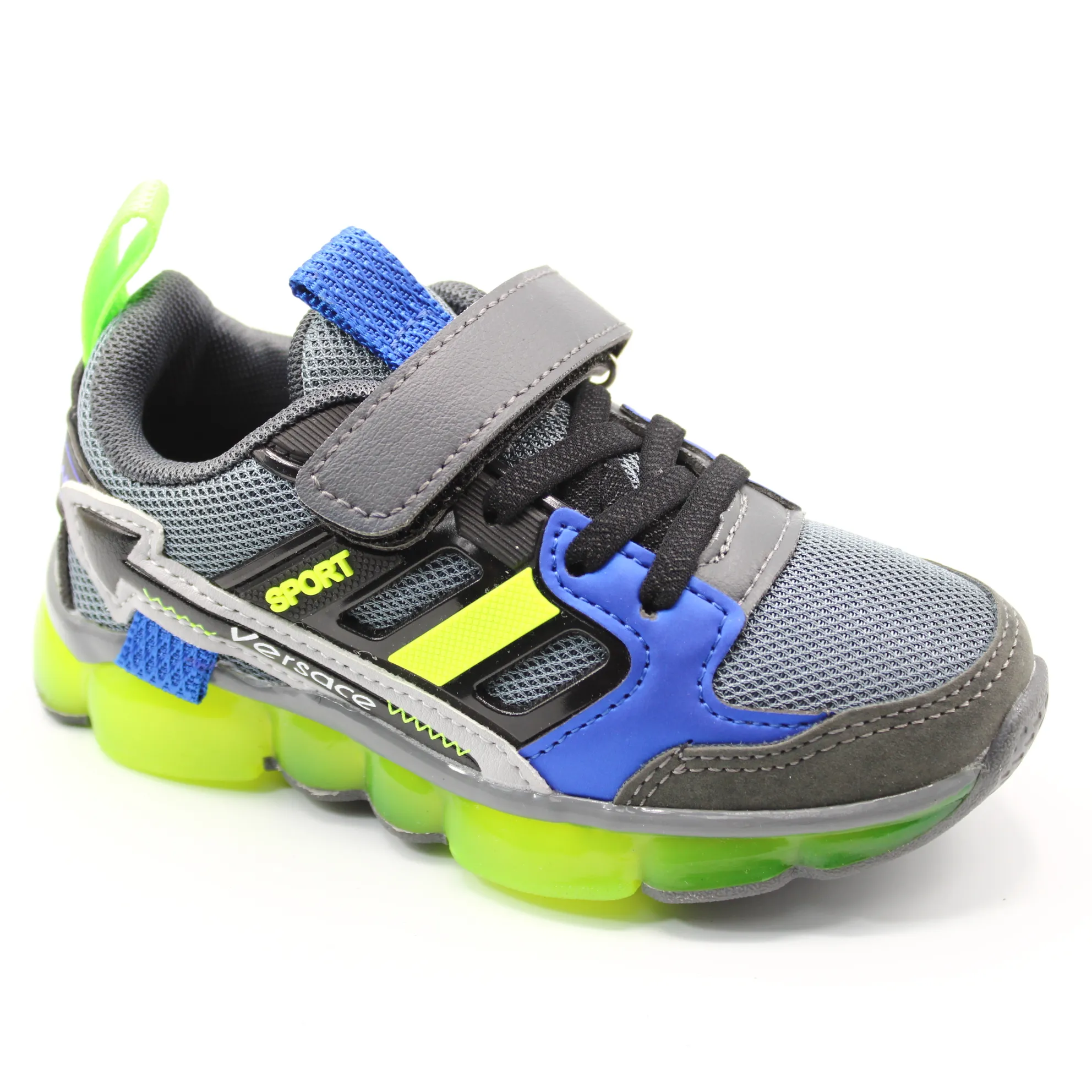 Детские весенние кроссовки серого цвета B&G BS06-75