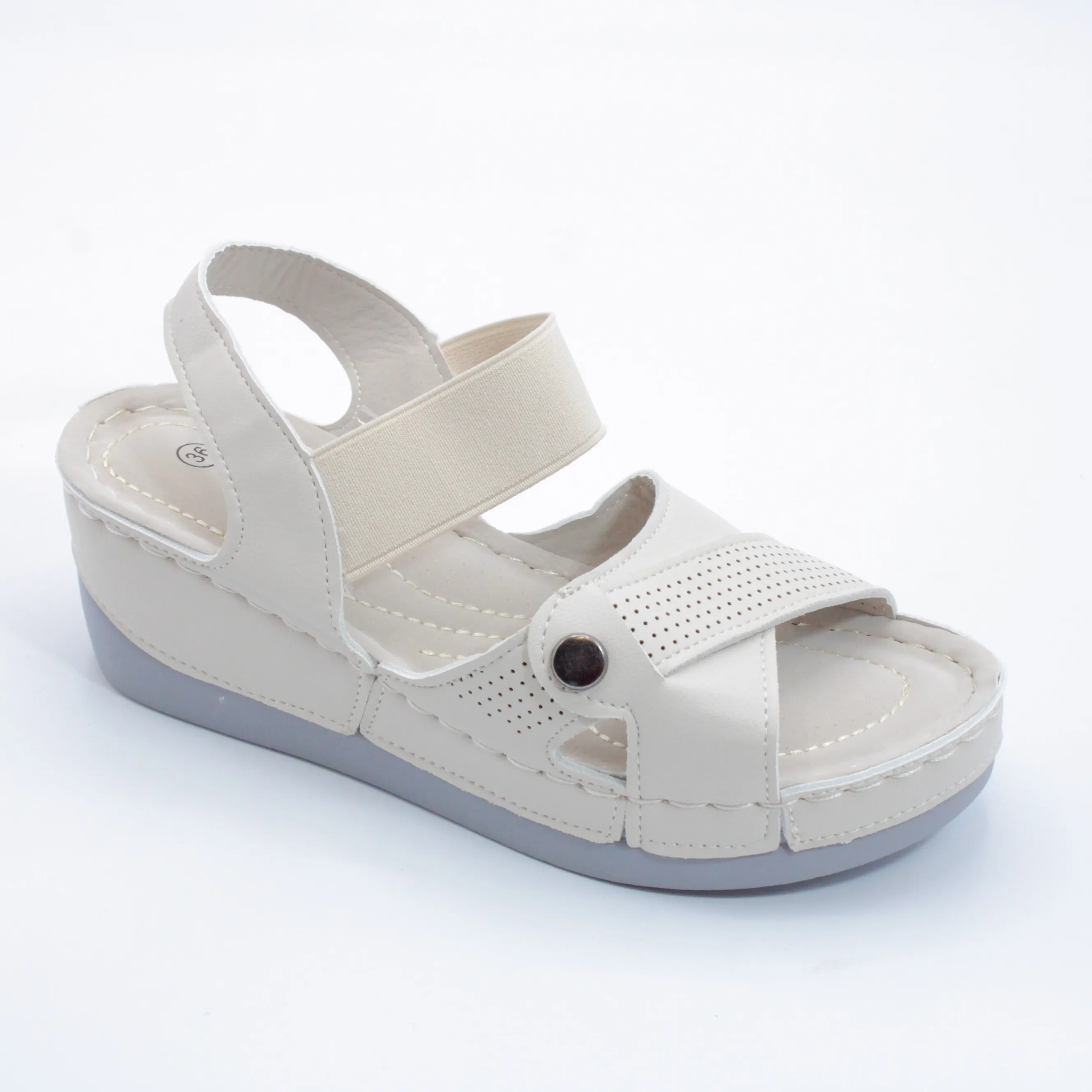 Женские летние босоножки бежевого цвета MEITESI BS01-1065