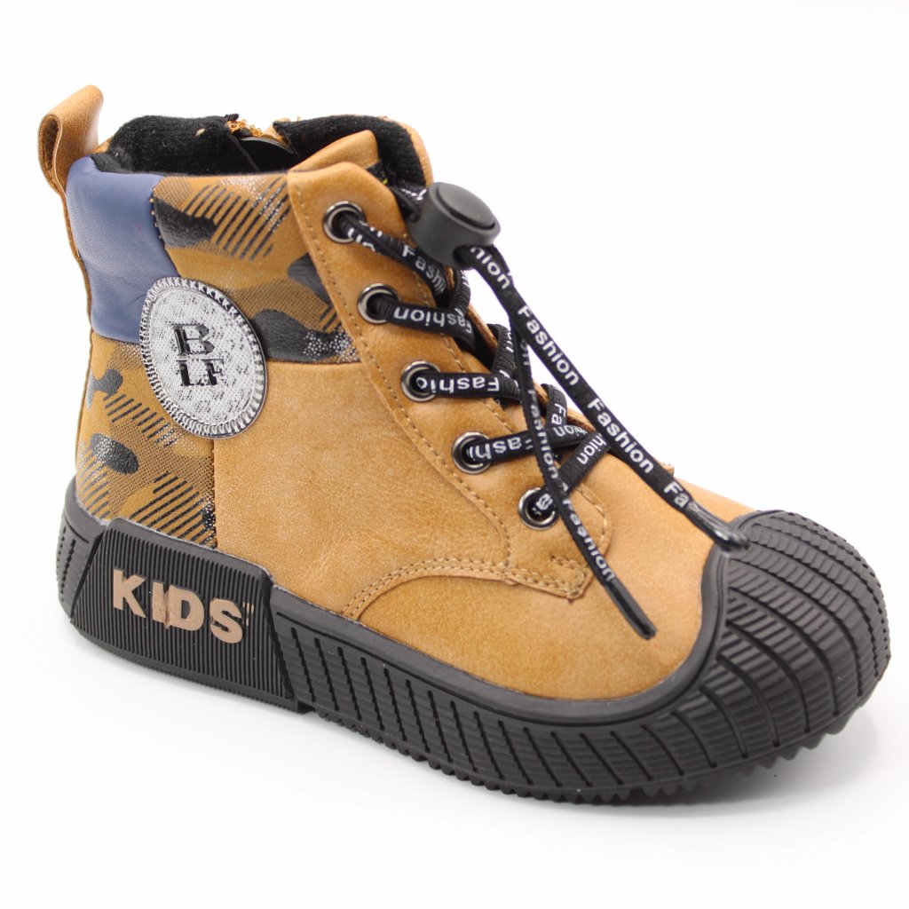 картинка Детские весенние ботинки коричневого цвета SLV BS03-2025 от интернет-магазина ByStep