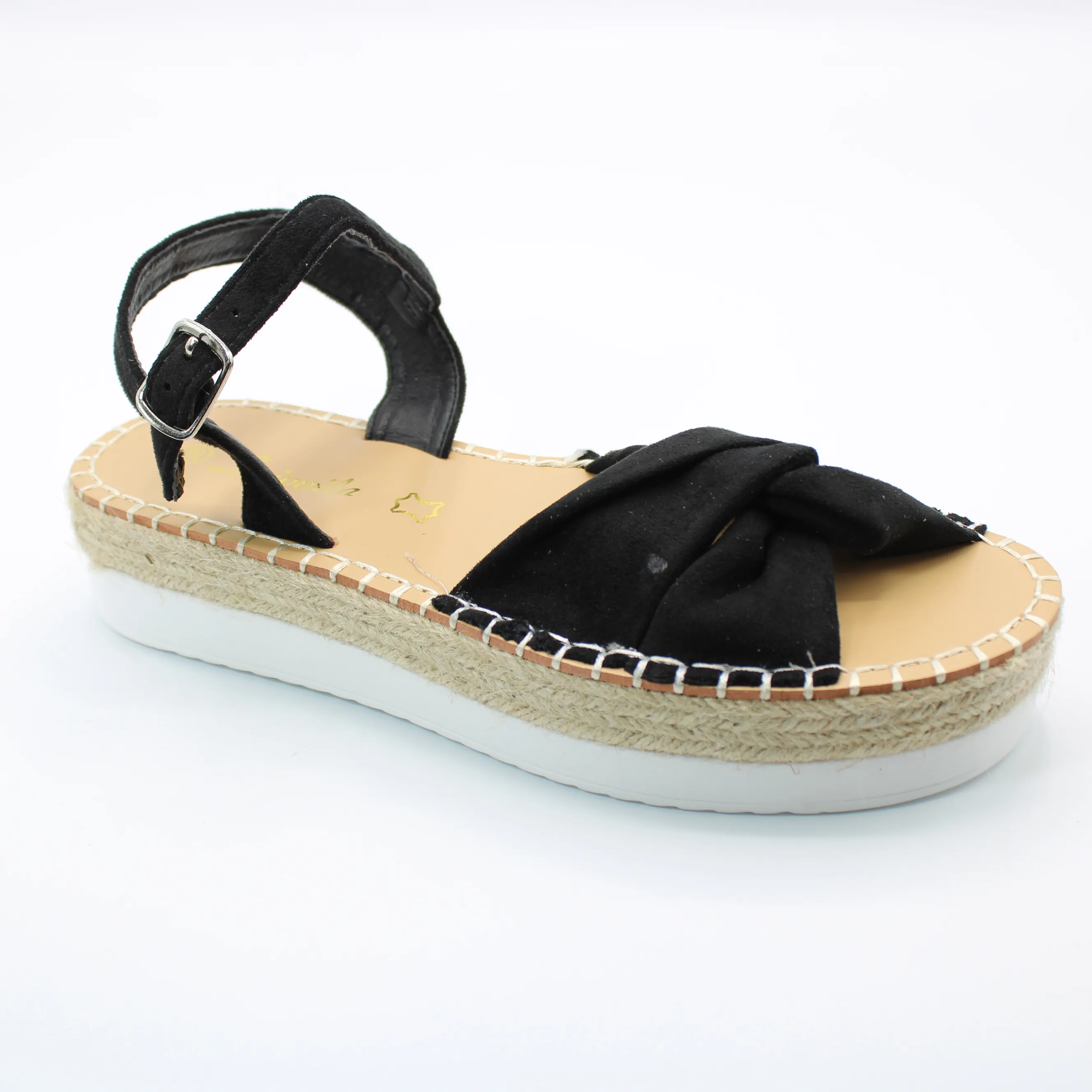 Женские летние босоножки черного цвета SAIVVILA BS02-704