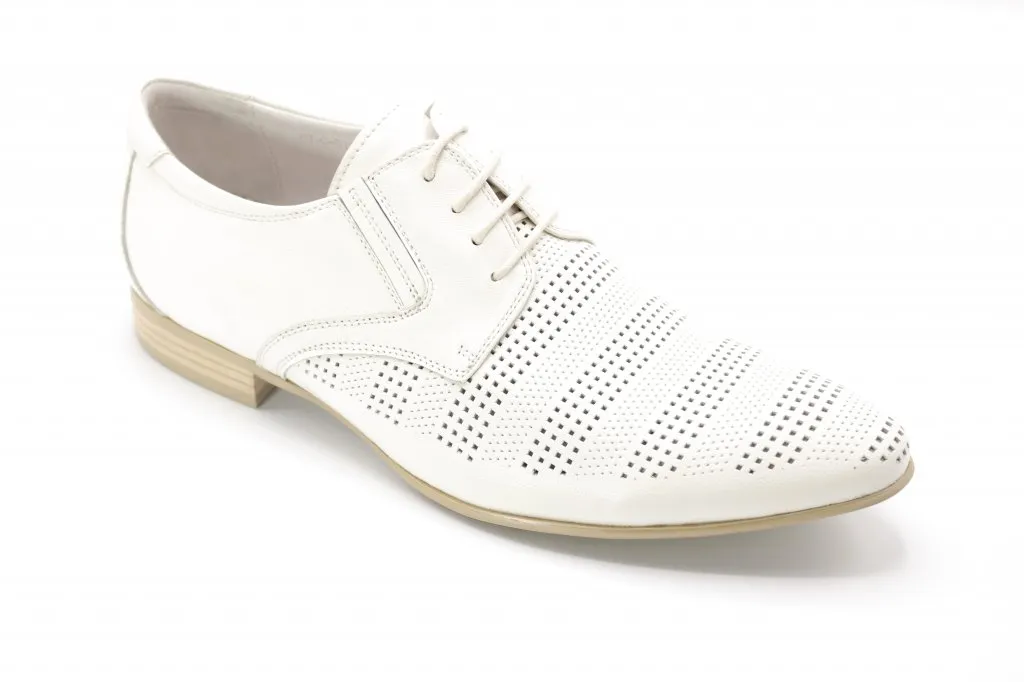Мужские летние туфли белого цвета PERFECTION BS02-3342