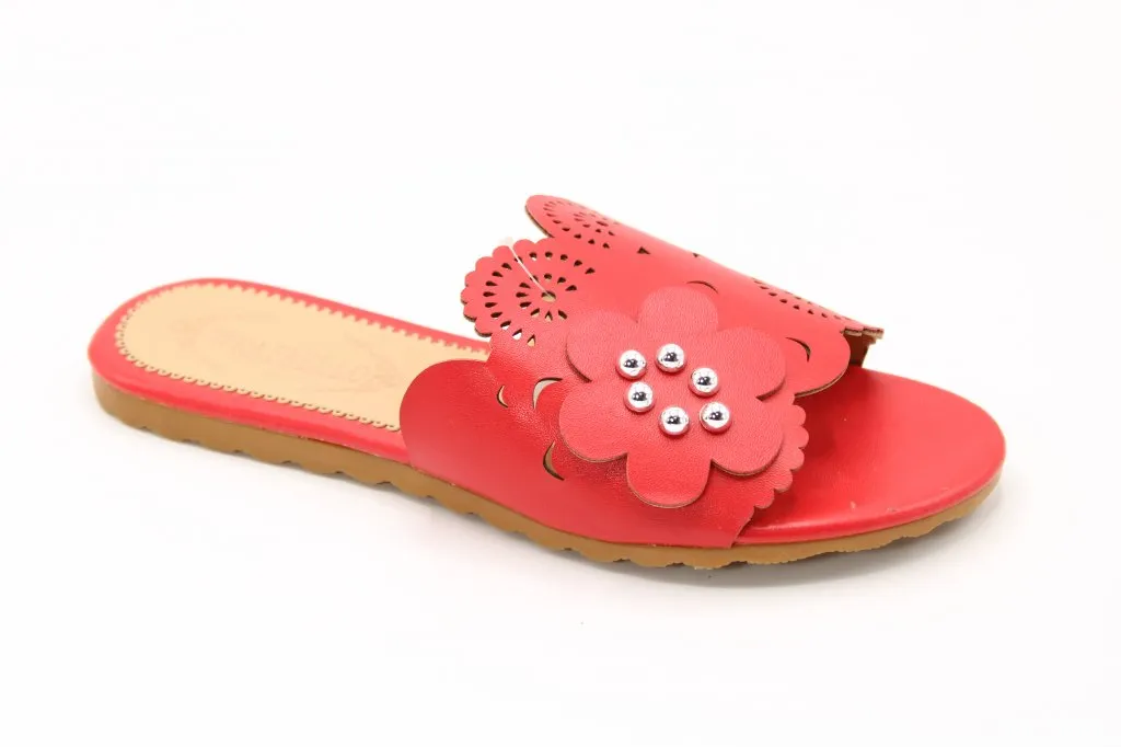Женские летние шлепанцы красного цвета RAFFAELLO BS02-2143