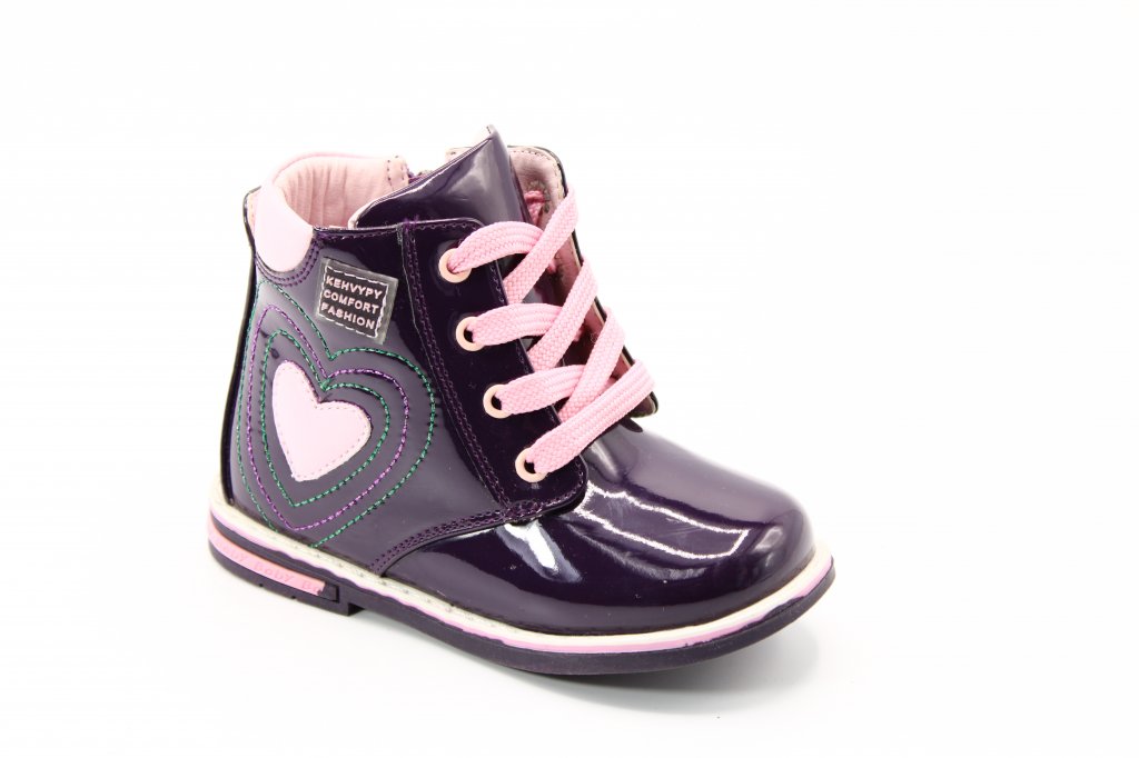 картинка Детские осенние ботинки сиреневого цвета BUDDY DOG BS03-830 от интернет-магазина ByStep