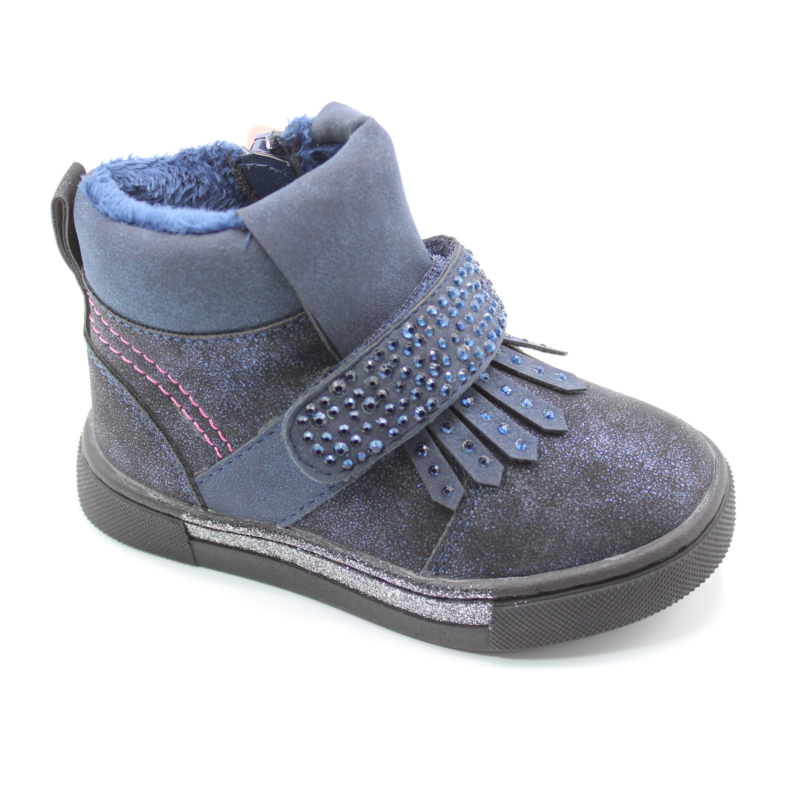 картинка Детские осенние ботинки синего цвета BI&KI BS06-464 от интернет-магазина ByStep