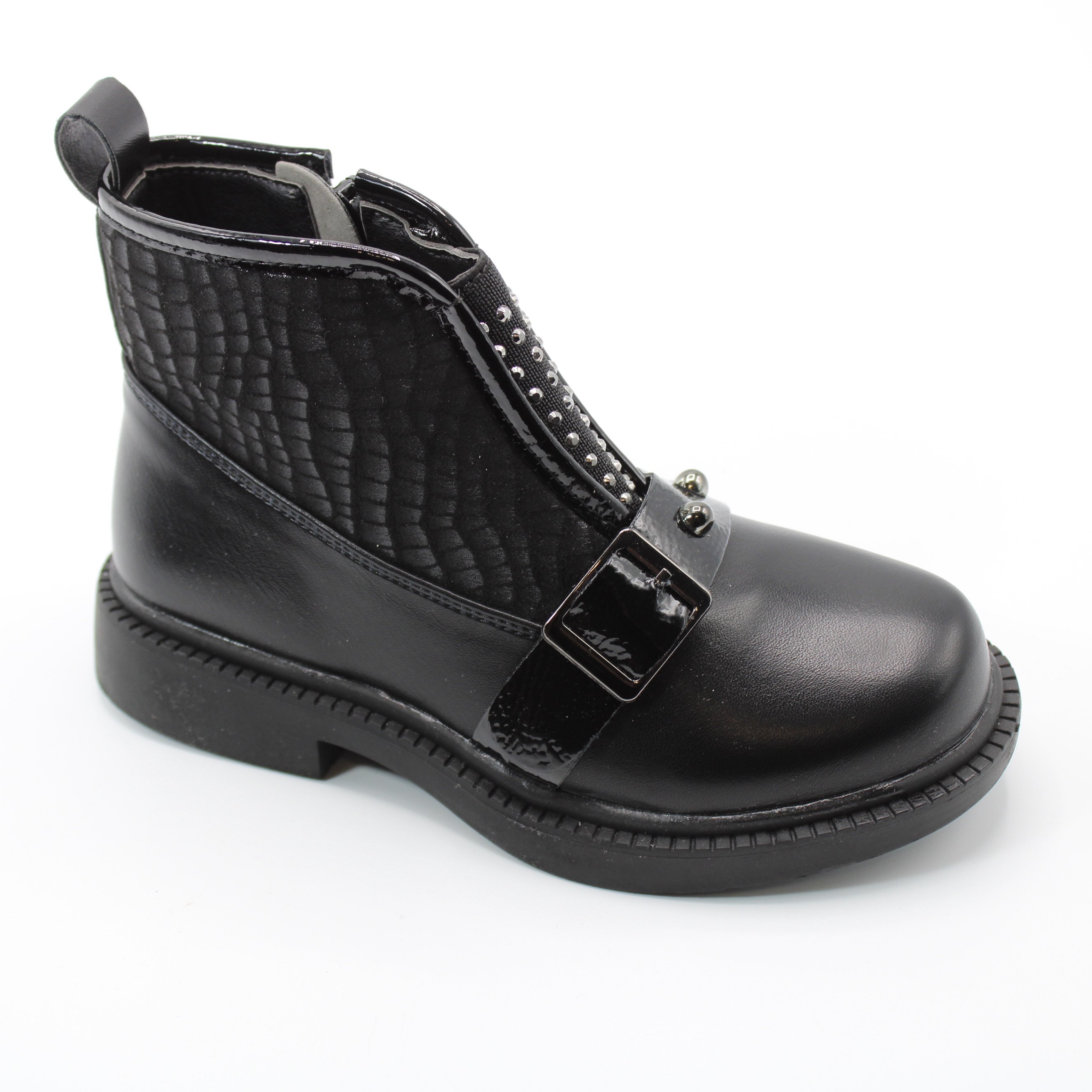 картинка Детские осенние ботинки черного цвета SLV BS03-2363 от интернет-магазина ByStep