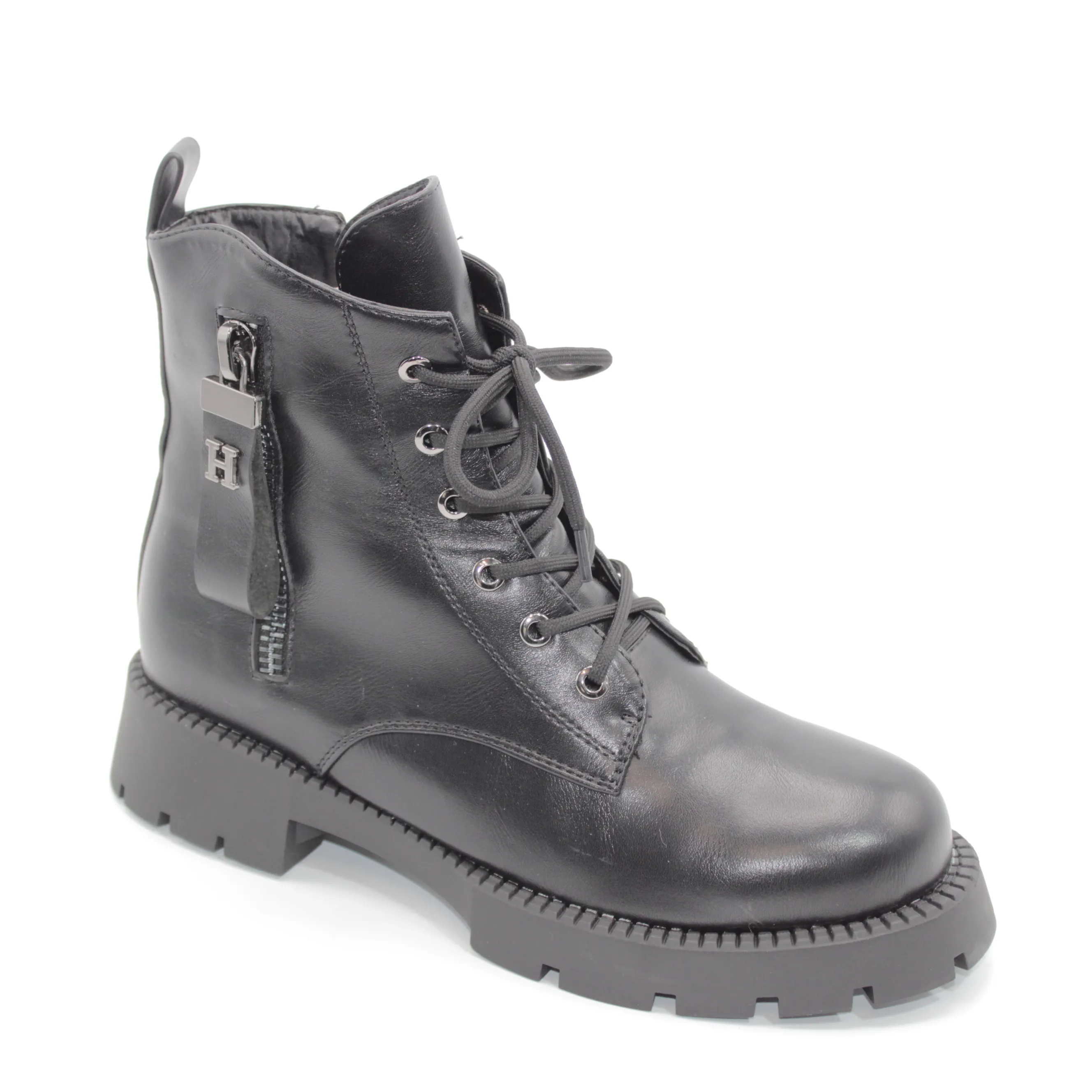 Женские ботинки черного цвета NICE MIKO BS01-1148