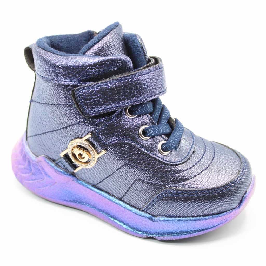 картинка Детские весенние ботинки синего цвета BS06-5 от интернет-магазина ByStep