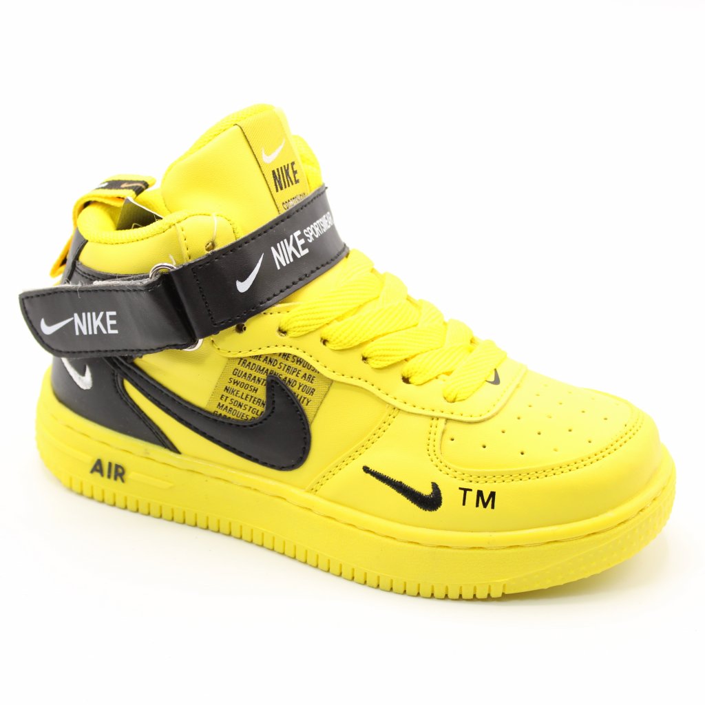 картинка Детские весенние кроссовки желтого цвета NIKE BS03-2022 от интернет-магазина ByStep