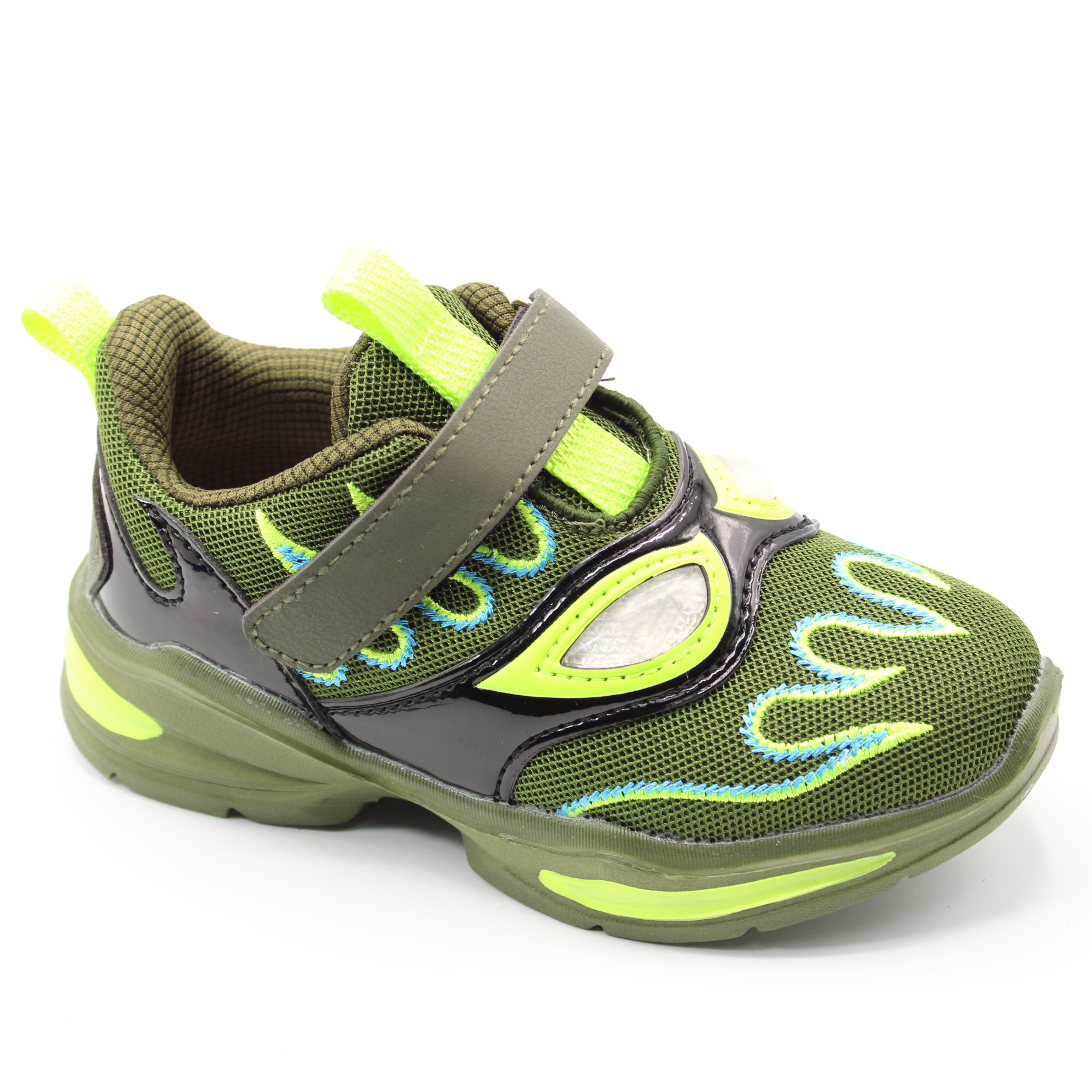 картинка Детские весенние кроссовки зеленого цвета SLV BS03-2088 от интернет-магазина ByStep