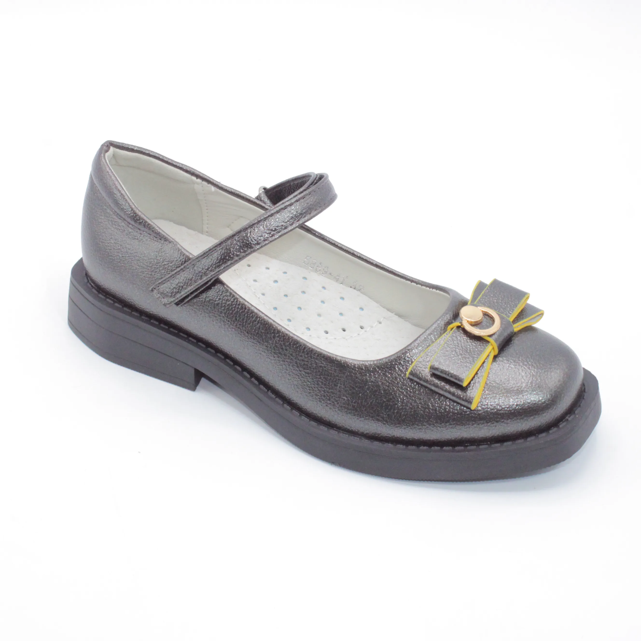 Детские туфли графитового цвета BOYS AND GIRLS BS03-2727