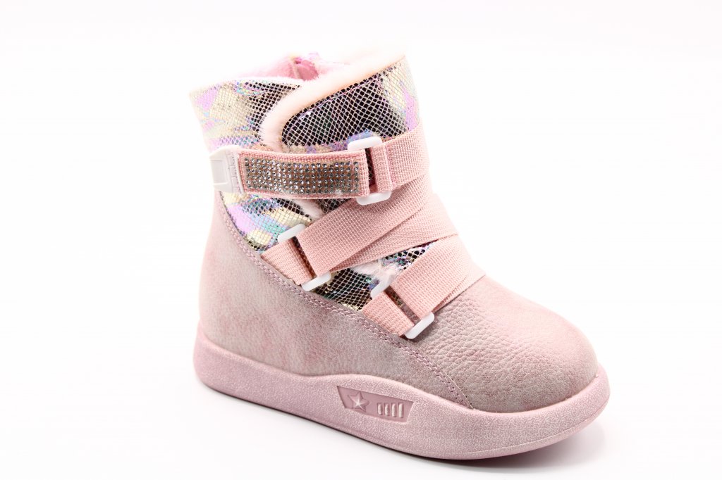 картинка Детские зимние ботинки розового цвета ТОТОШКА BS03-109 от интернет-магазина ByStep