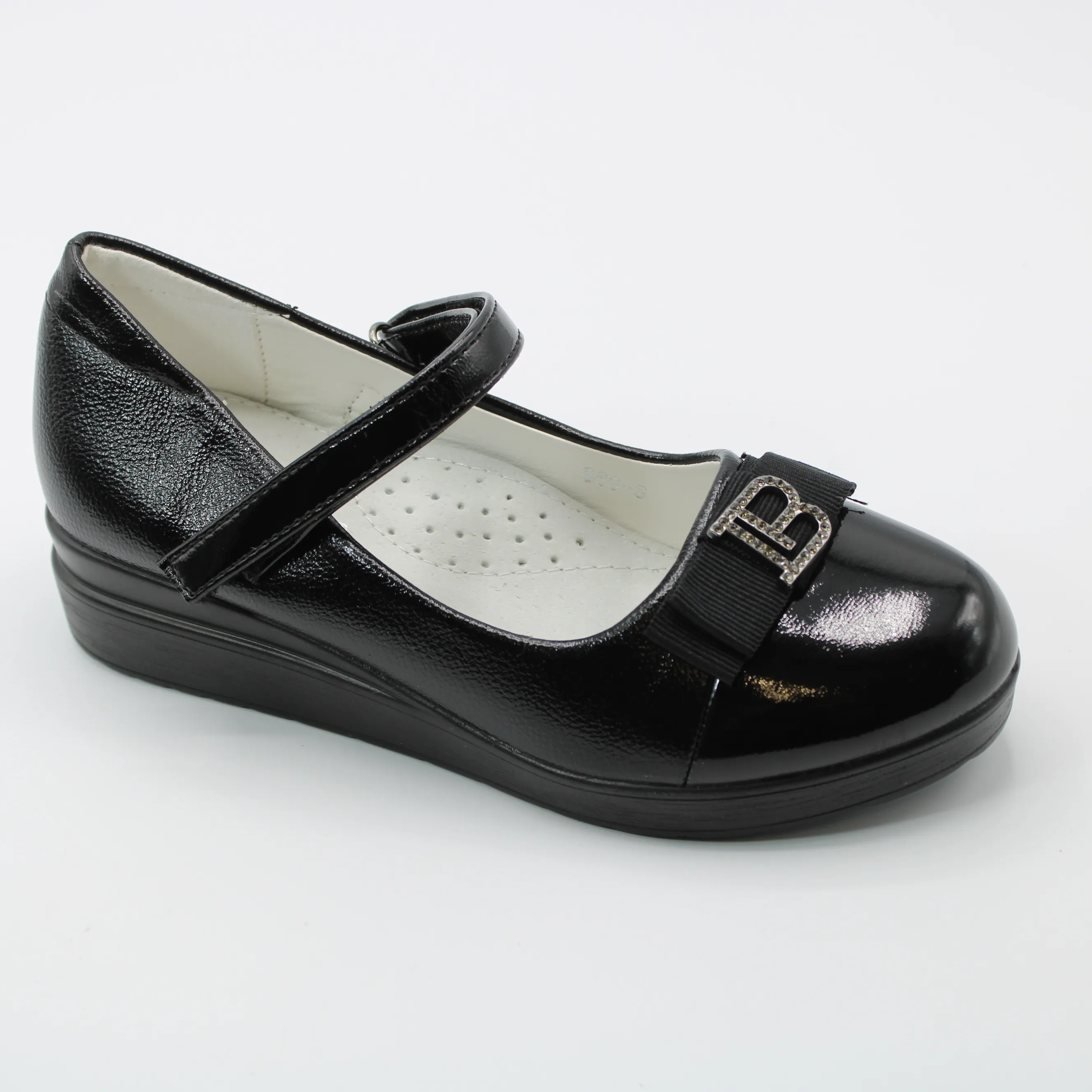 Детские осенние туфли черного цвета MEITESI BS06-307