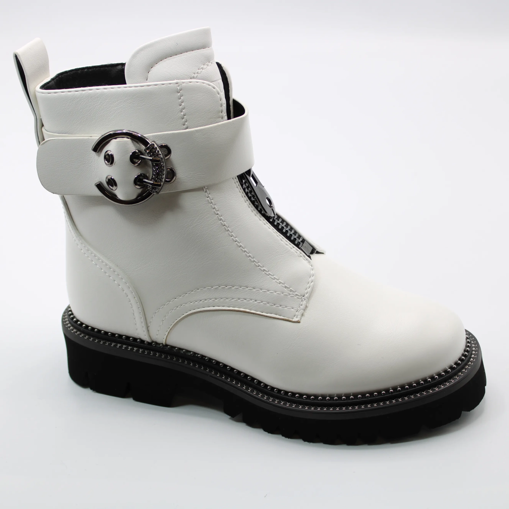 Детские зимние ботинки белого цвета ADMLIS BS06-477