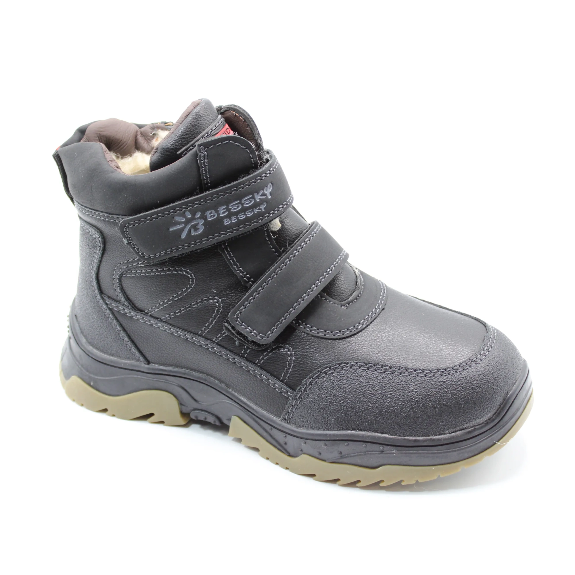 Детские зимние ботинки черного цвета BESSKY BS06-473