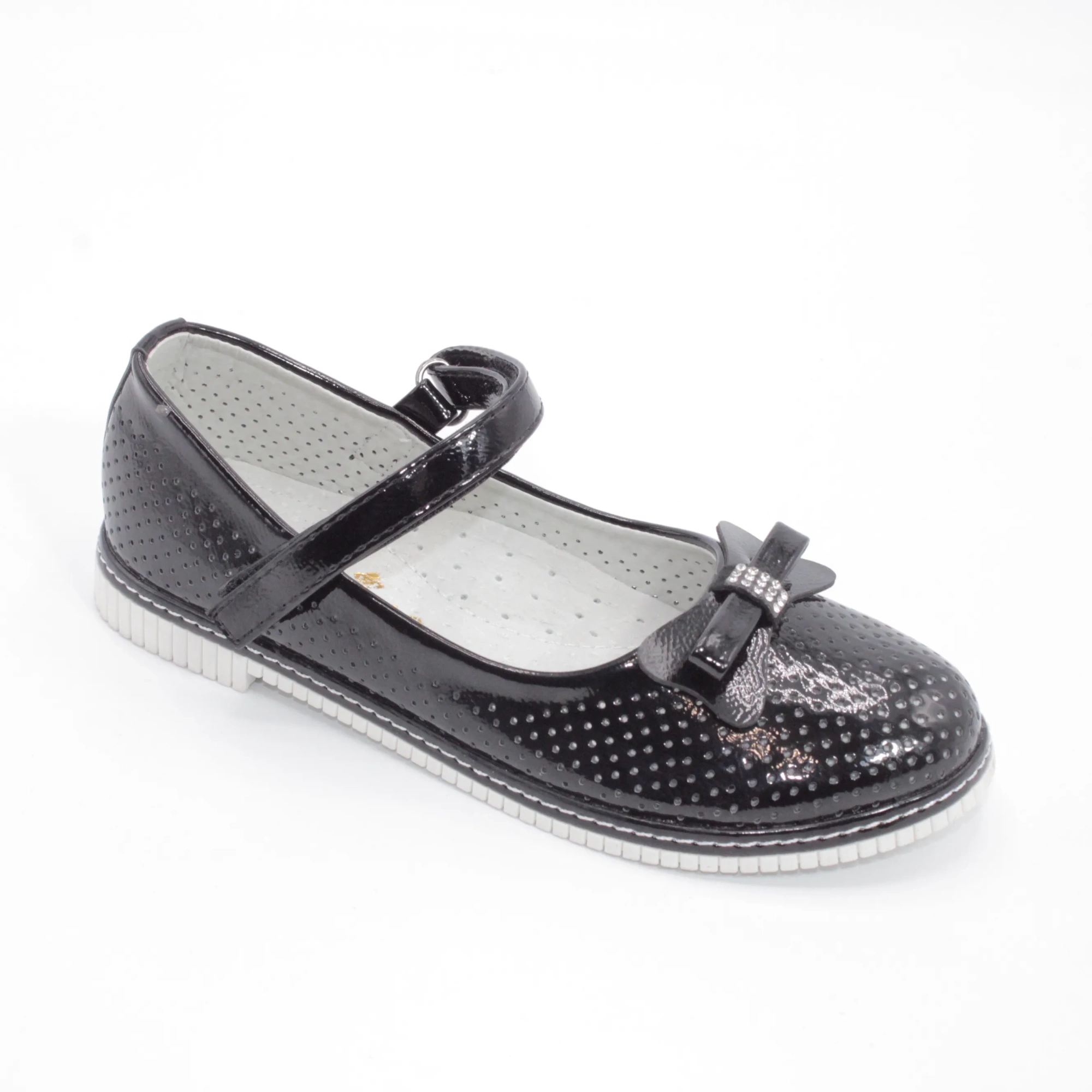 Детские туфли черного цвета МИКАСА BS03-2718