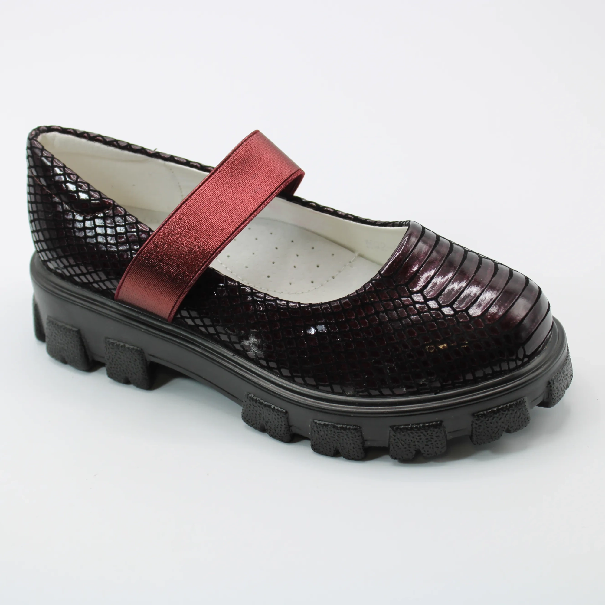 Детские осенние туфли бордового цвета КУМИР BS06-284