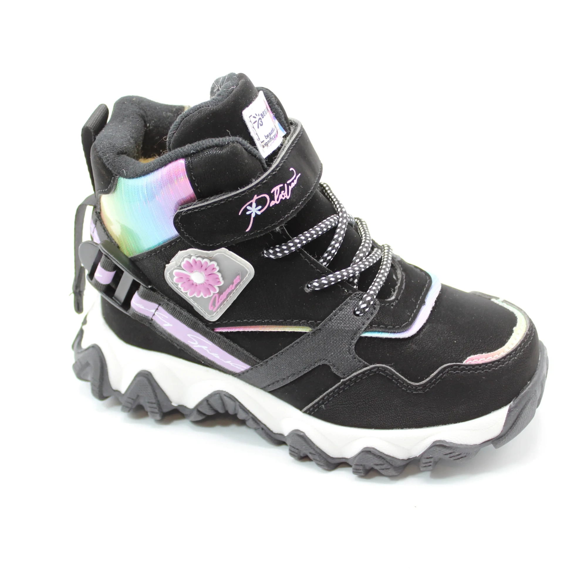 Детские зимние ботинки черного цвета BESSKY BS06-492