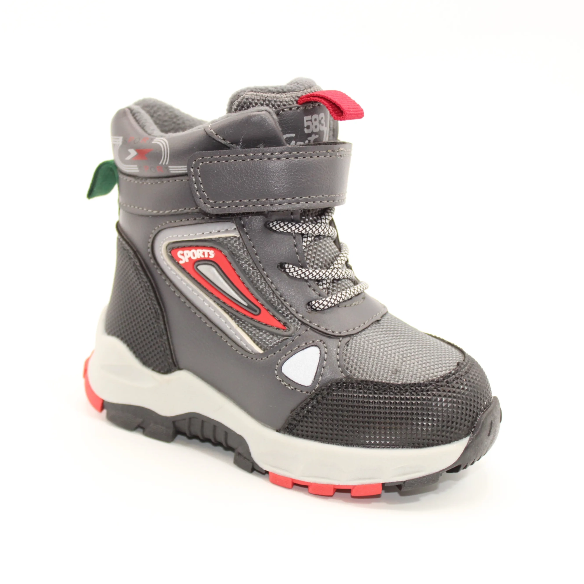 Детские ботинки серого цвета BOYS AND GIRLS BS03-2811