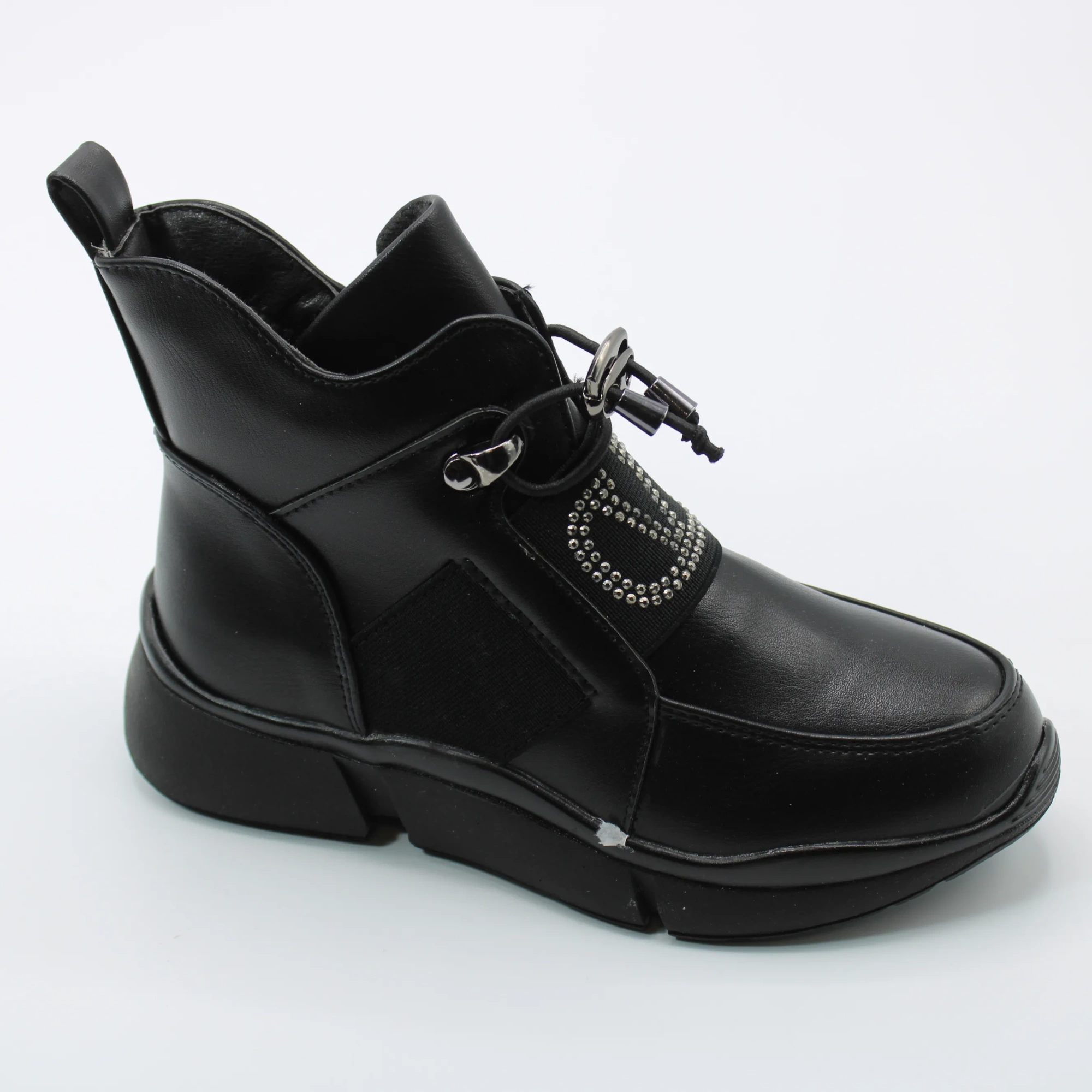 Детские осенние ботинки черного цвета ОТЛИЧНИК BS03-2381