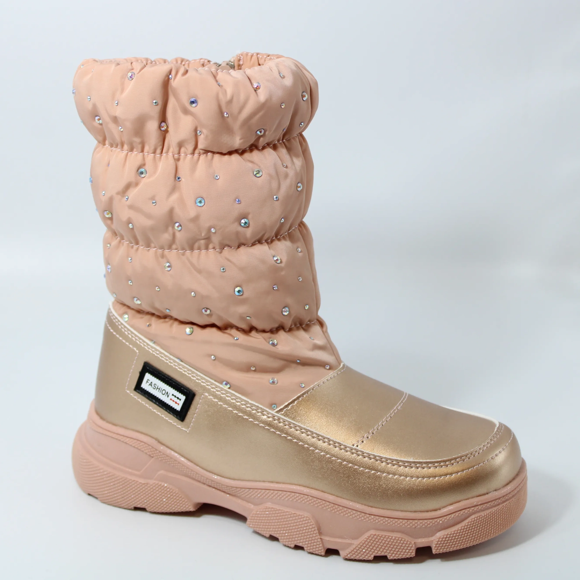 Детские зимние дутики бежевого цвета SLV BS03-2463