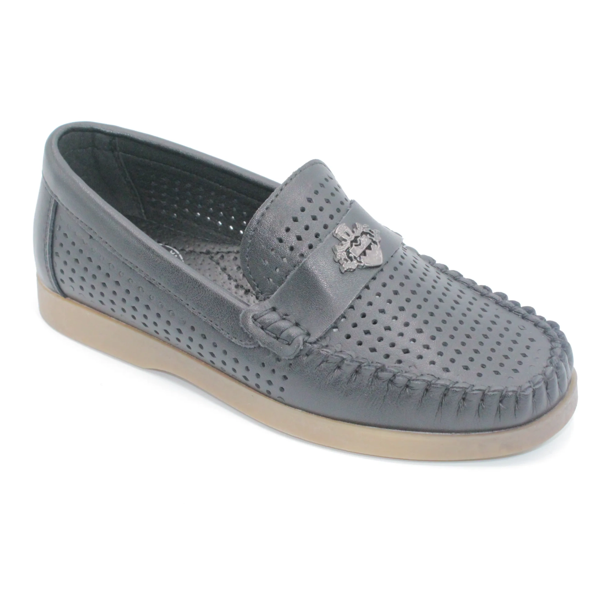 Детские мокасины черного цвета КАЛОРИЯ BS03-2695