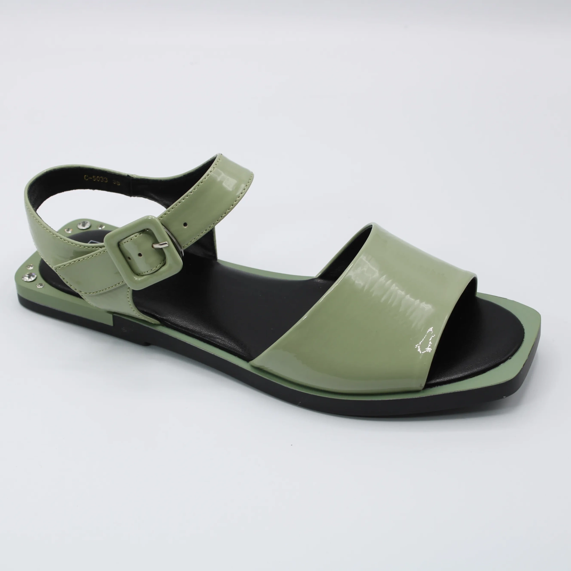 Женские летние босоножки оливкового цвета BALD EAGLE BS02-758