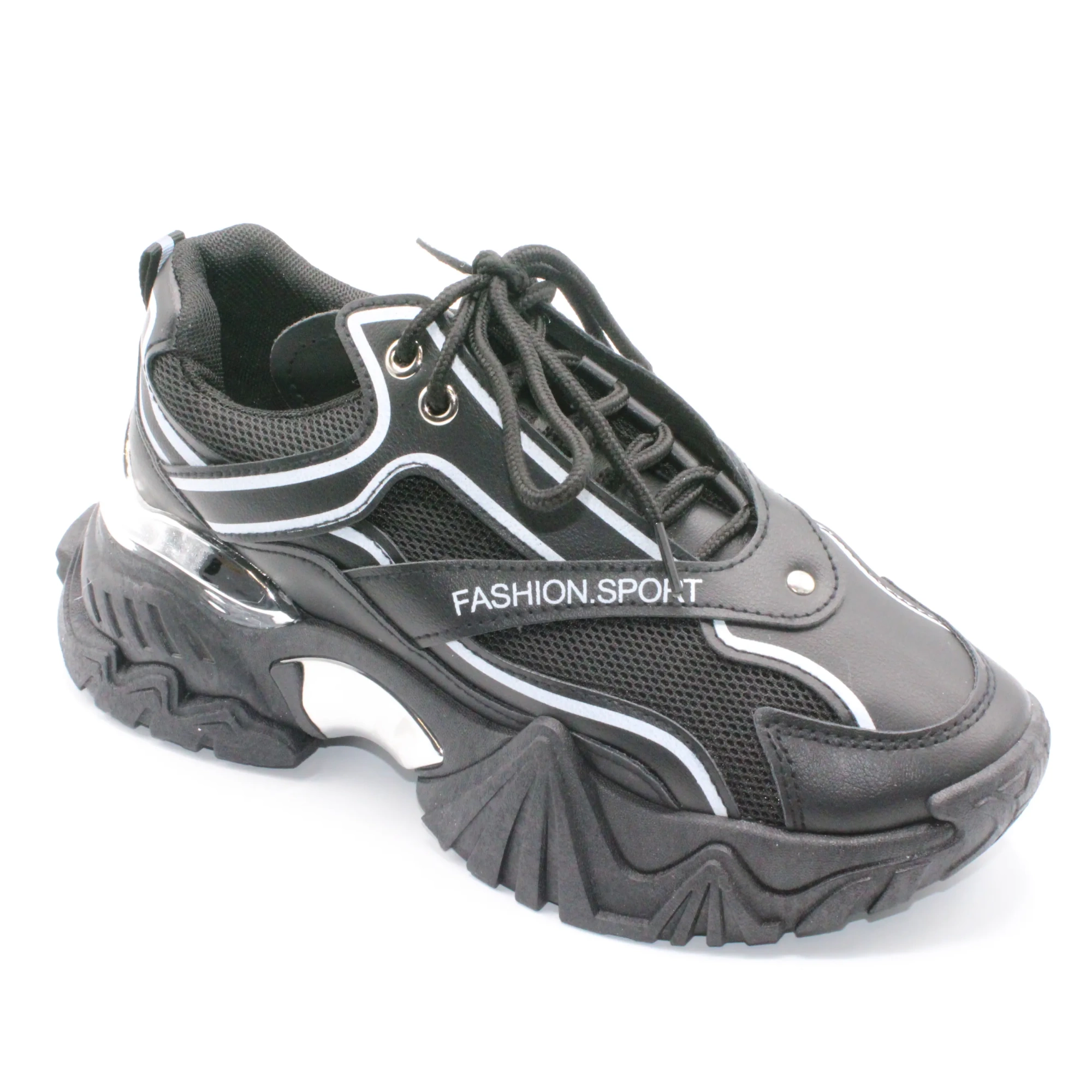 Женские весенние кроссовки черного цвета MARIO RICHI BS02-1124