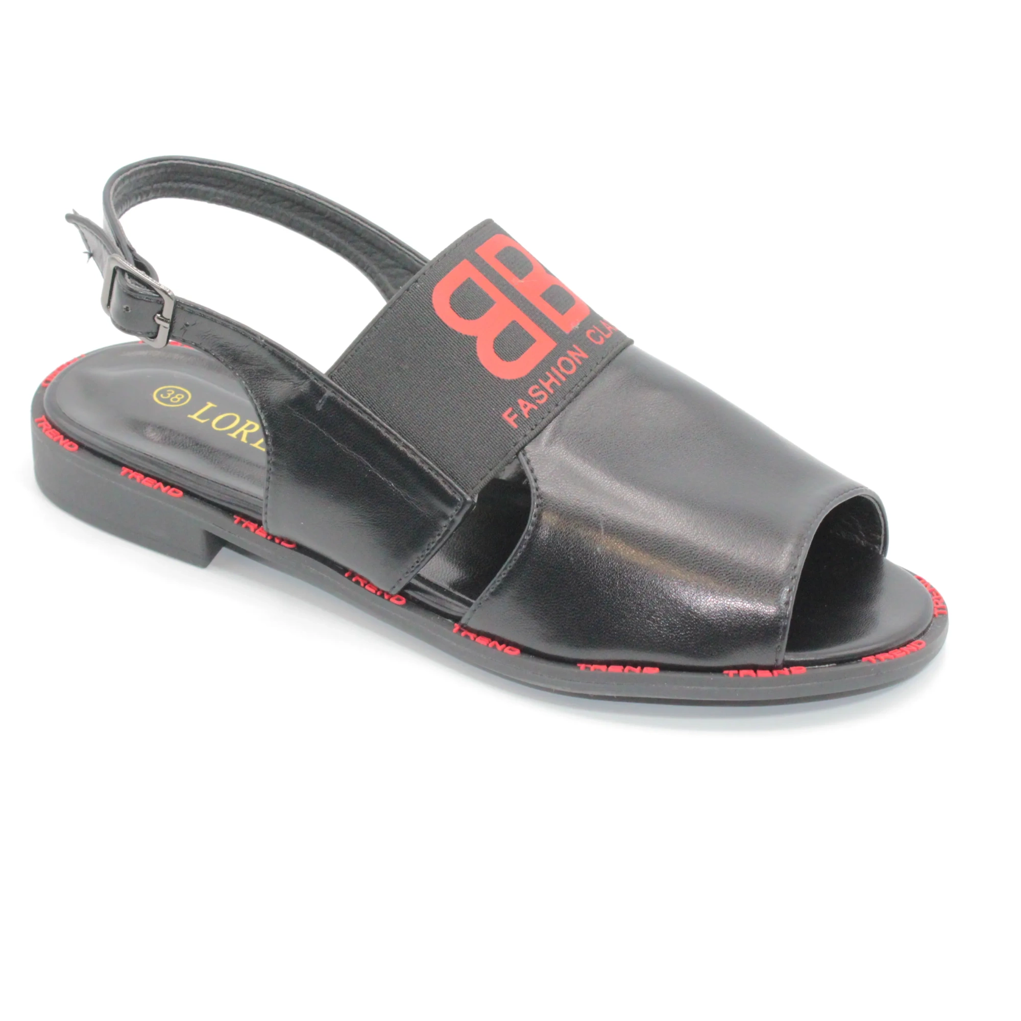 Женские летние босоножки черного цвета LORETTA BS02-1197