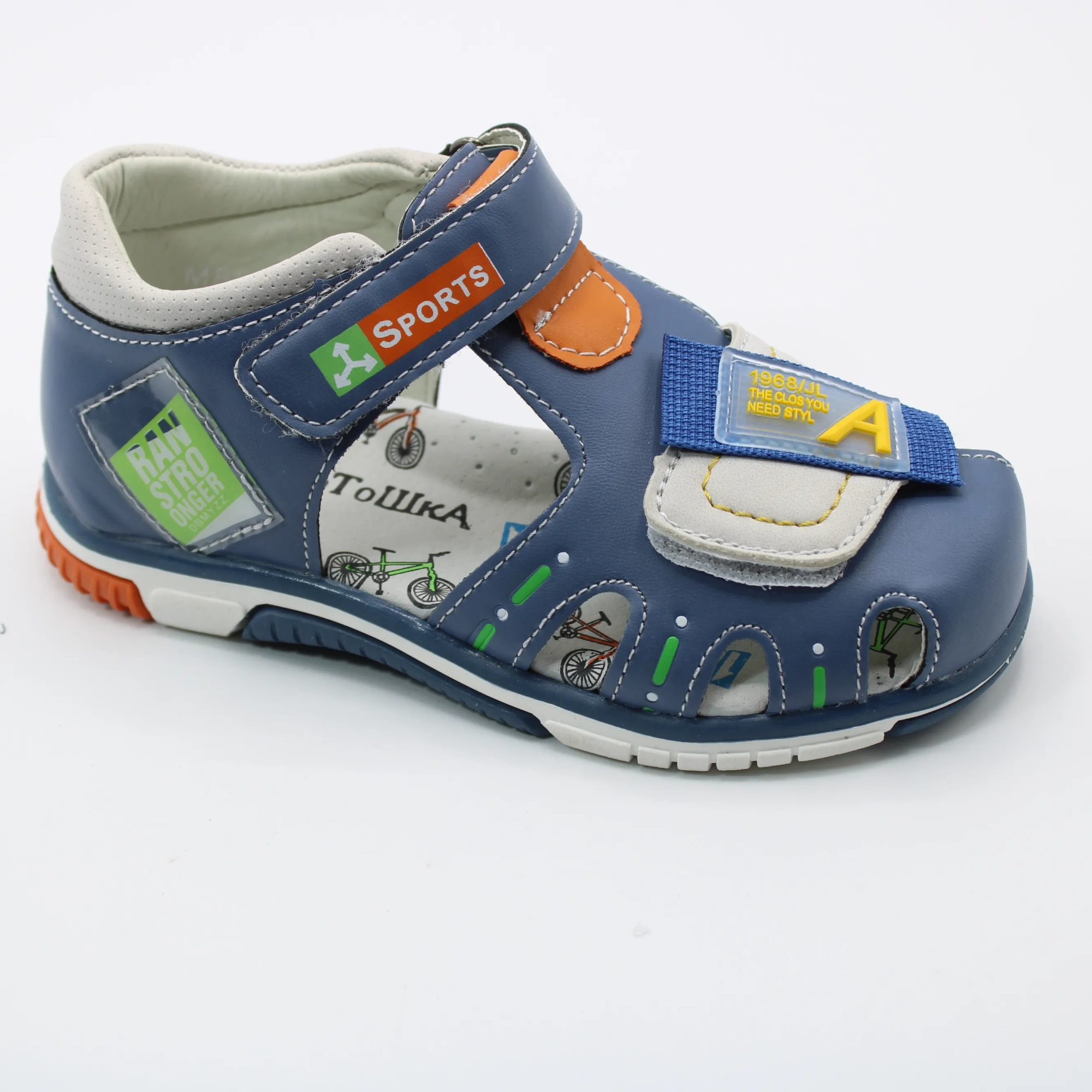 Детские летние босоножки синего цвета ТОТОШКА BS03-2354