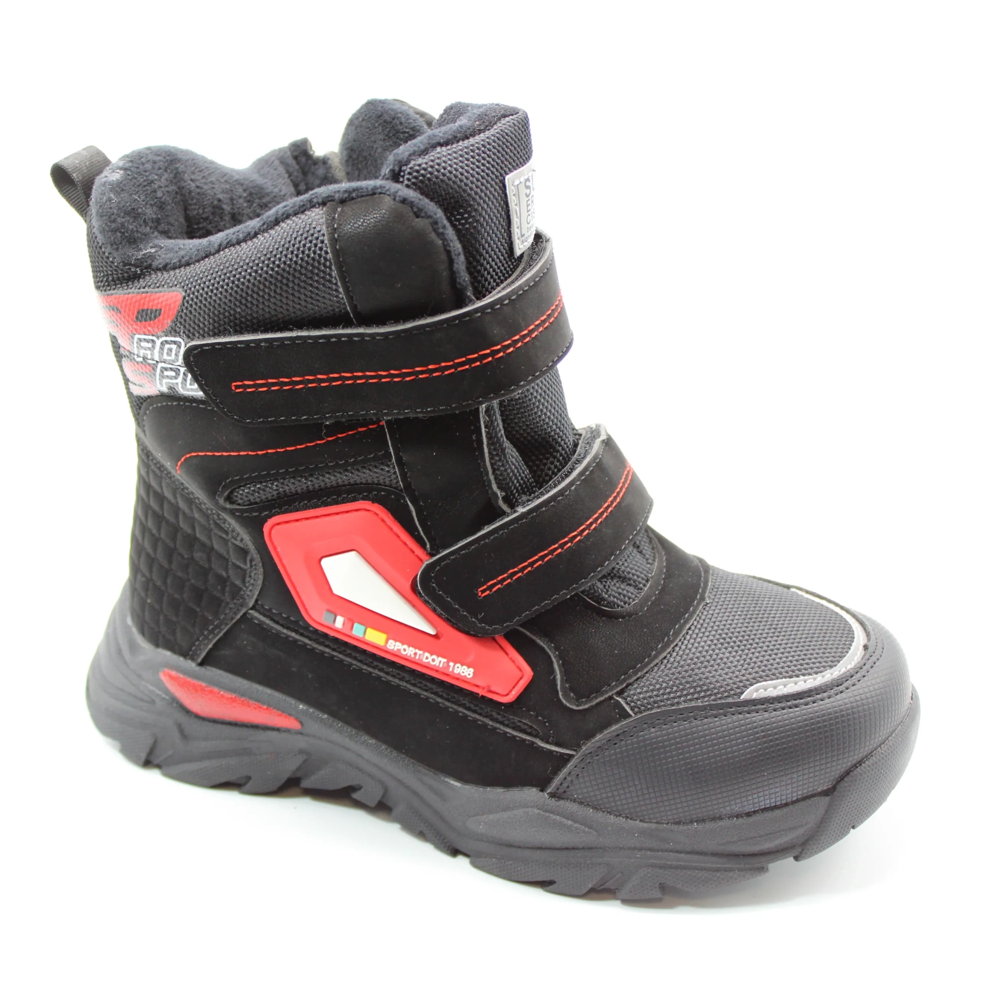 Детские зимние ботинки черного цвета SLV BS03-2453