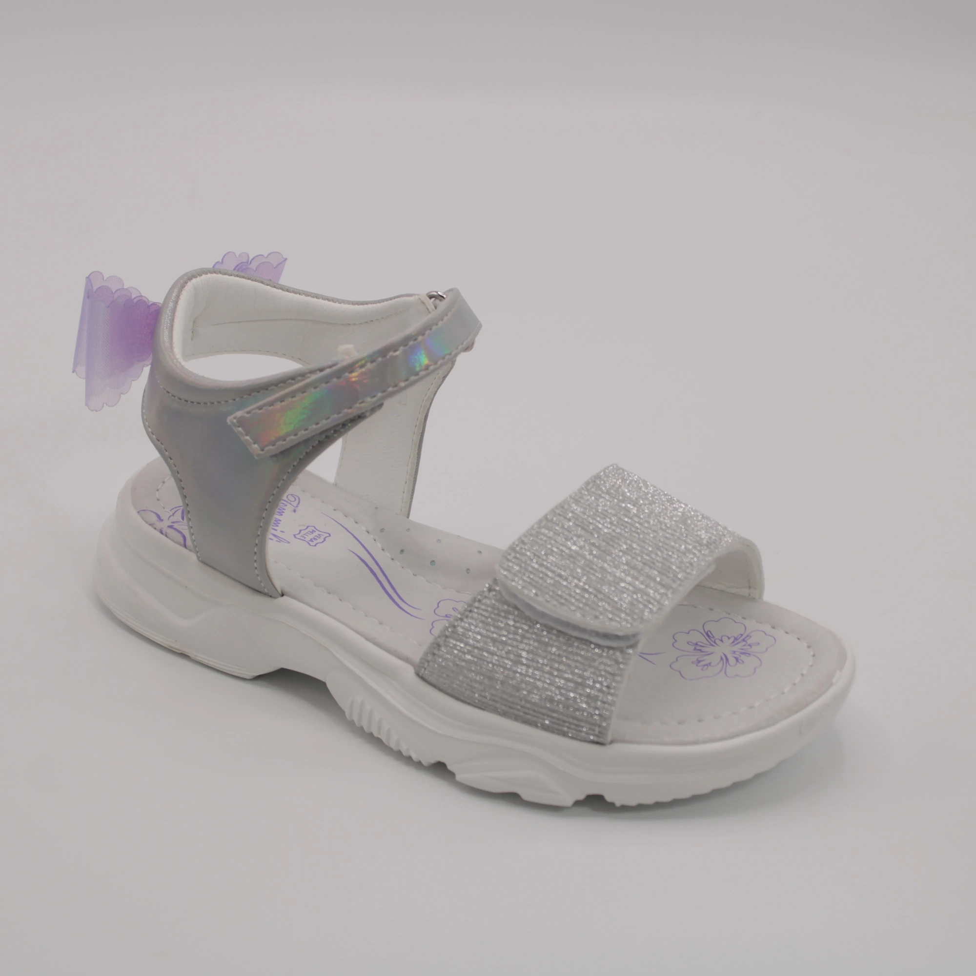 Детские босоножки серебряного цвета TOM.MIKI BS03-2952