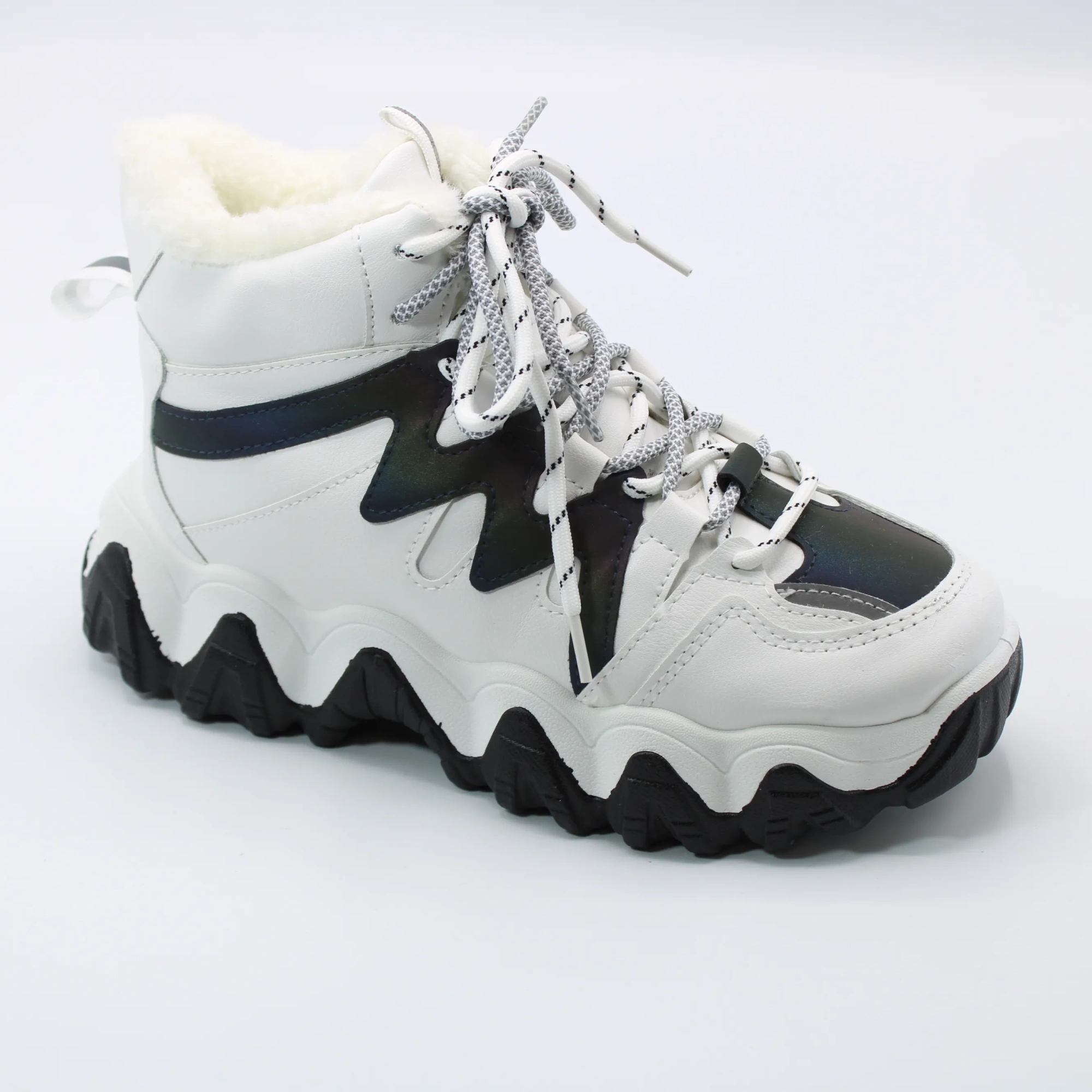 Женские зимние кроссовки белого цвета POPULAR FASHION BS01-879