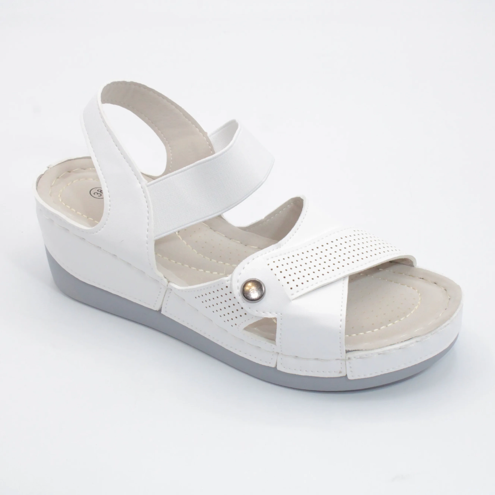 Женские летние босоножки белого цвета MEITESI BS01-1087