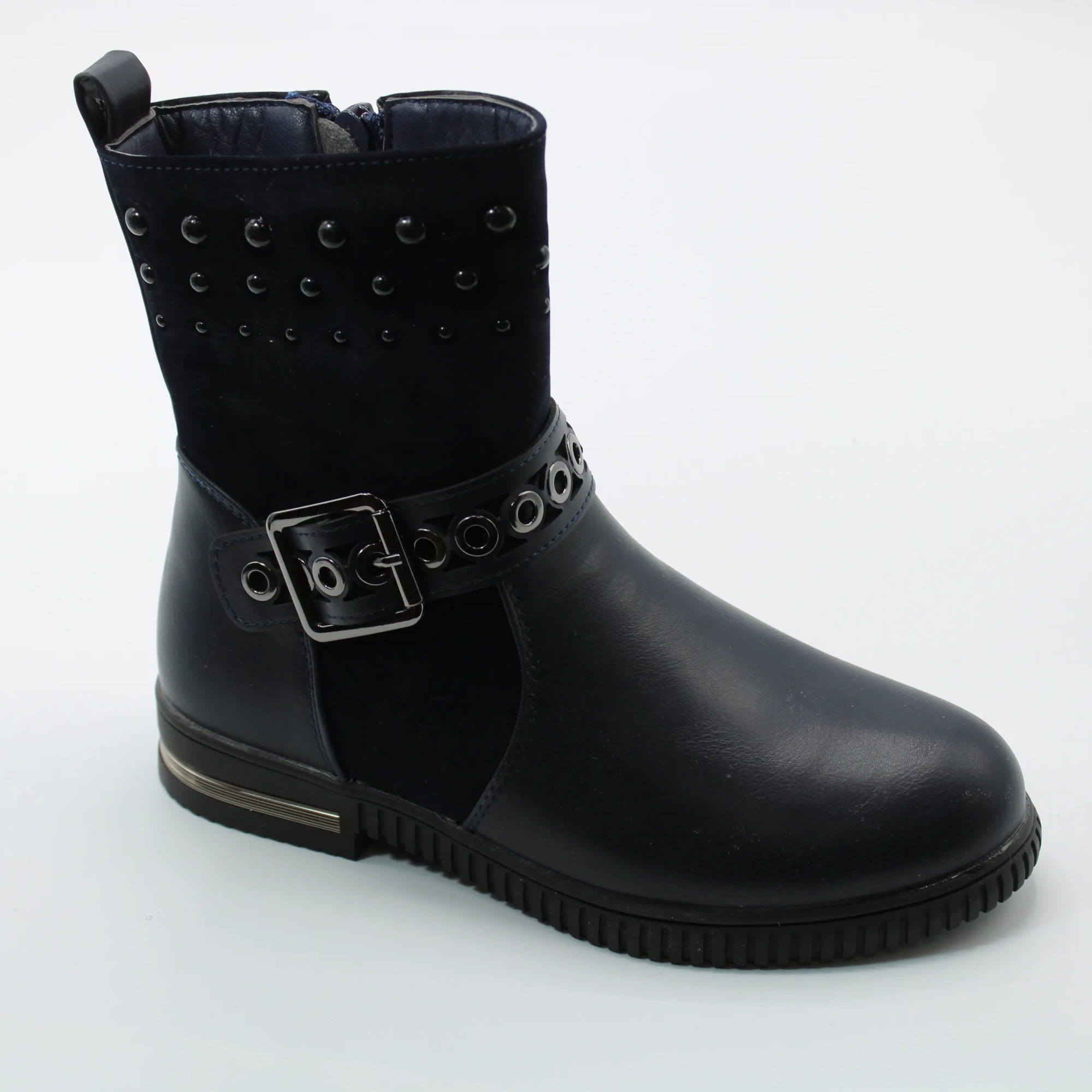 Детские осенние сапоги черного цвета SLV BS06-388