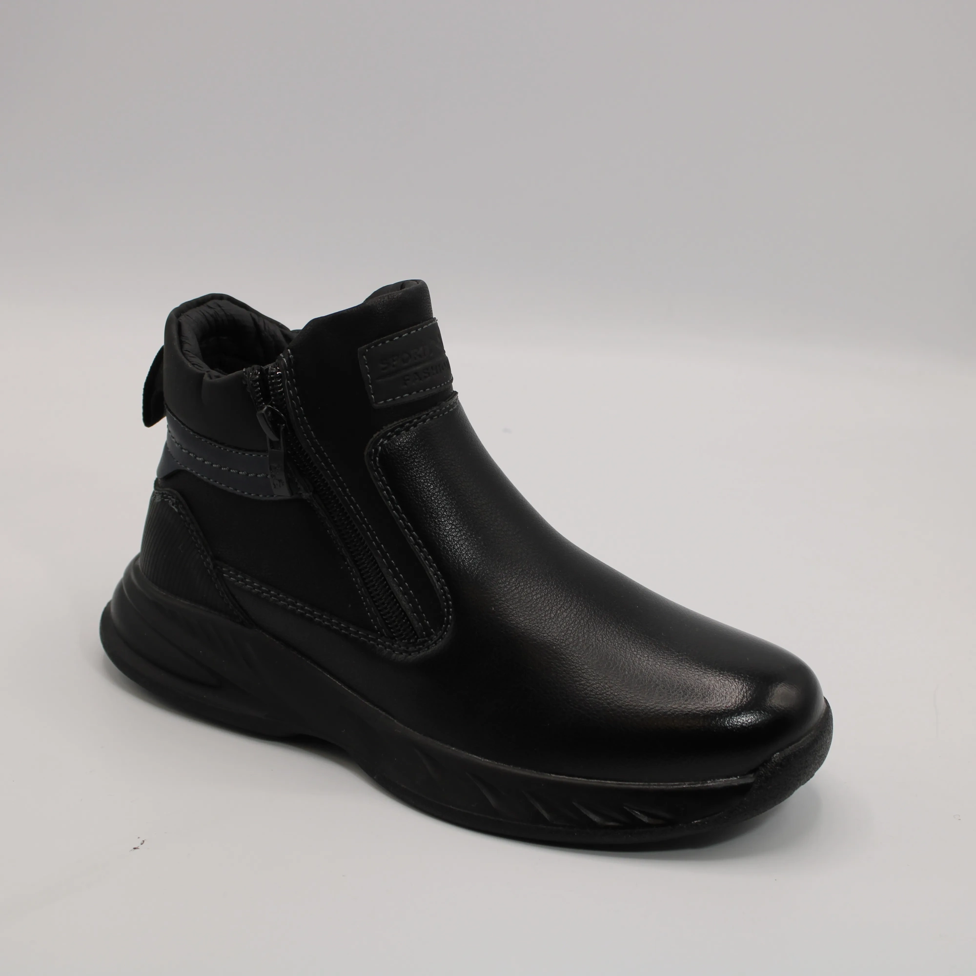 Детские ботинки черного цвета BOYS AND GIRLS BS06-1266