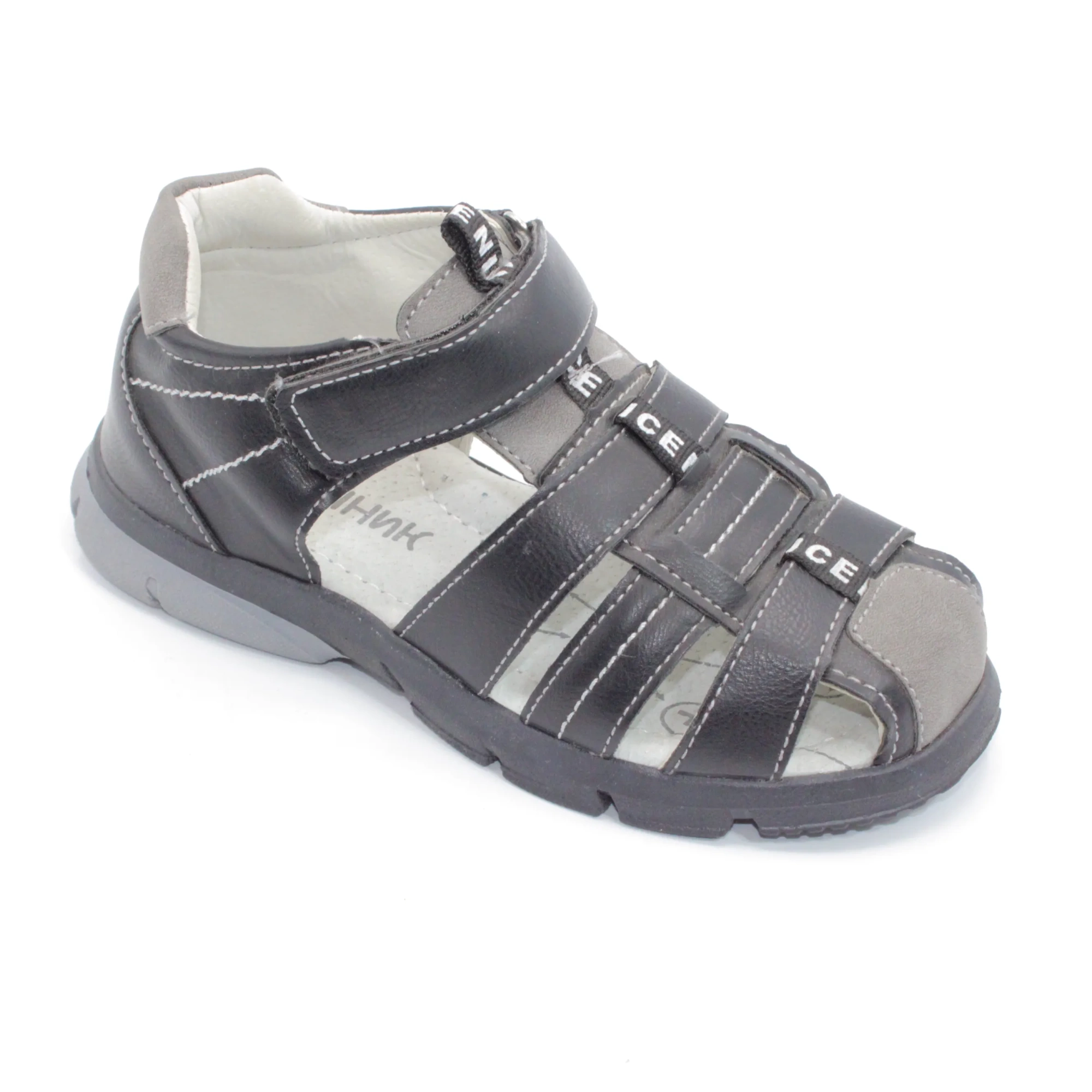 Детские босоножки черного цвета ОТЛИЧНИК BS06-851