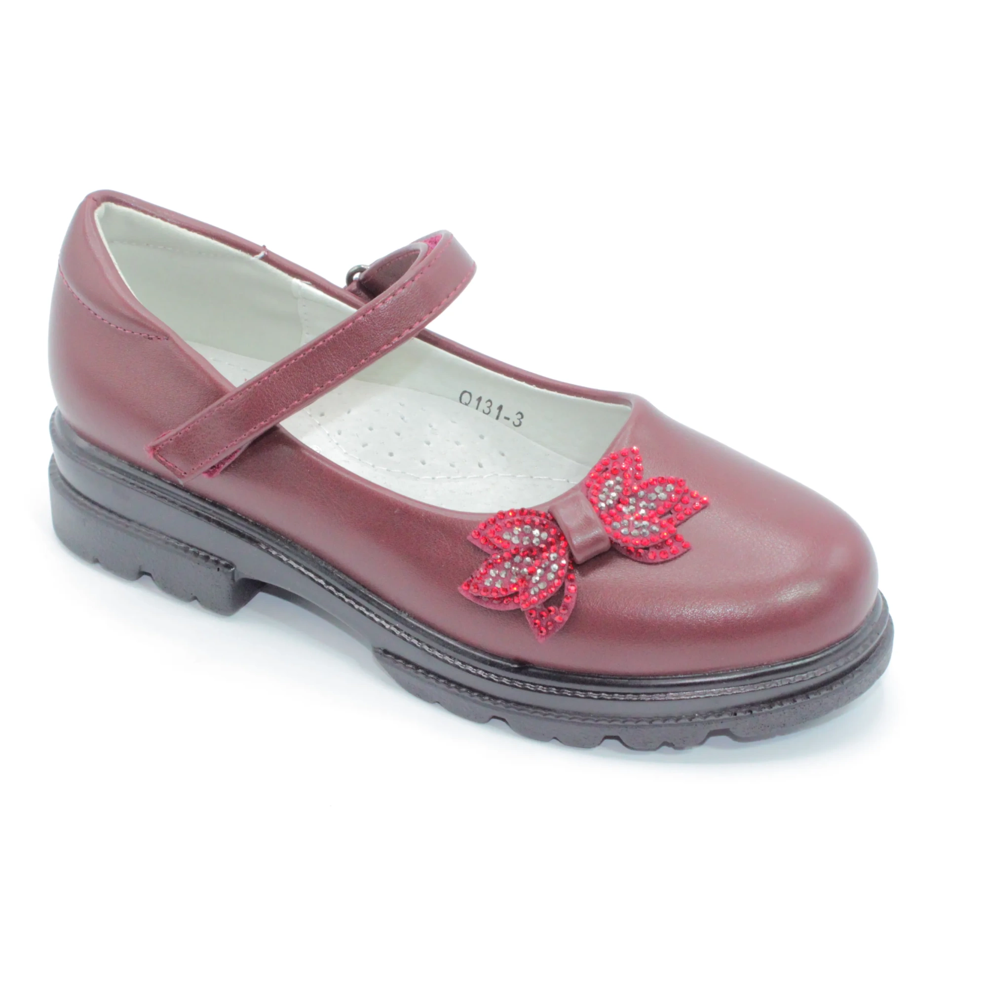 Детские туфли бордового цвета ИРИНА BS06-791