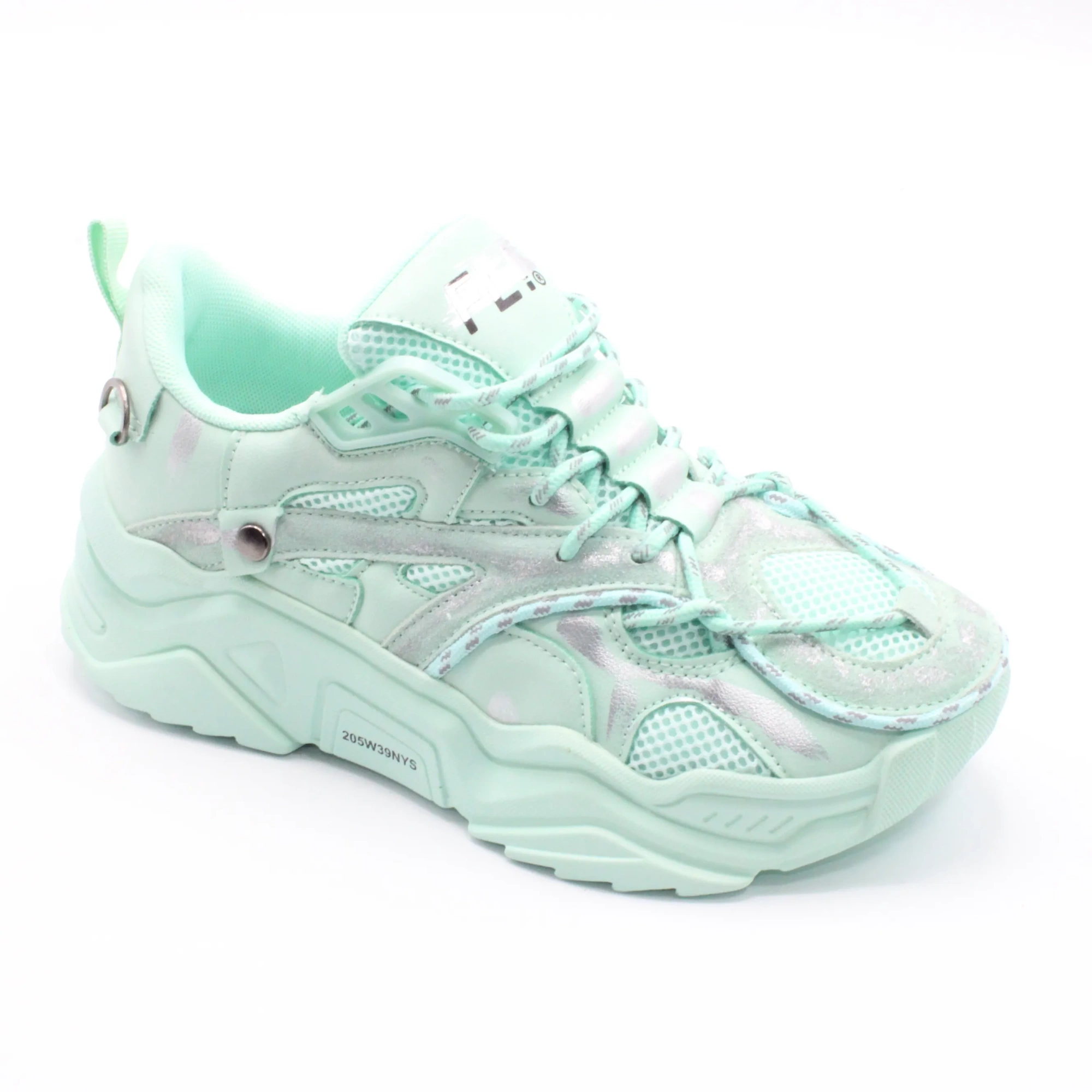 Женские весенние кроссовки зеленого цвета FEI LANG BS02-1080