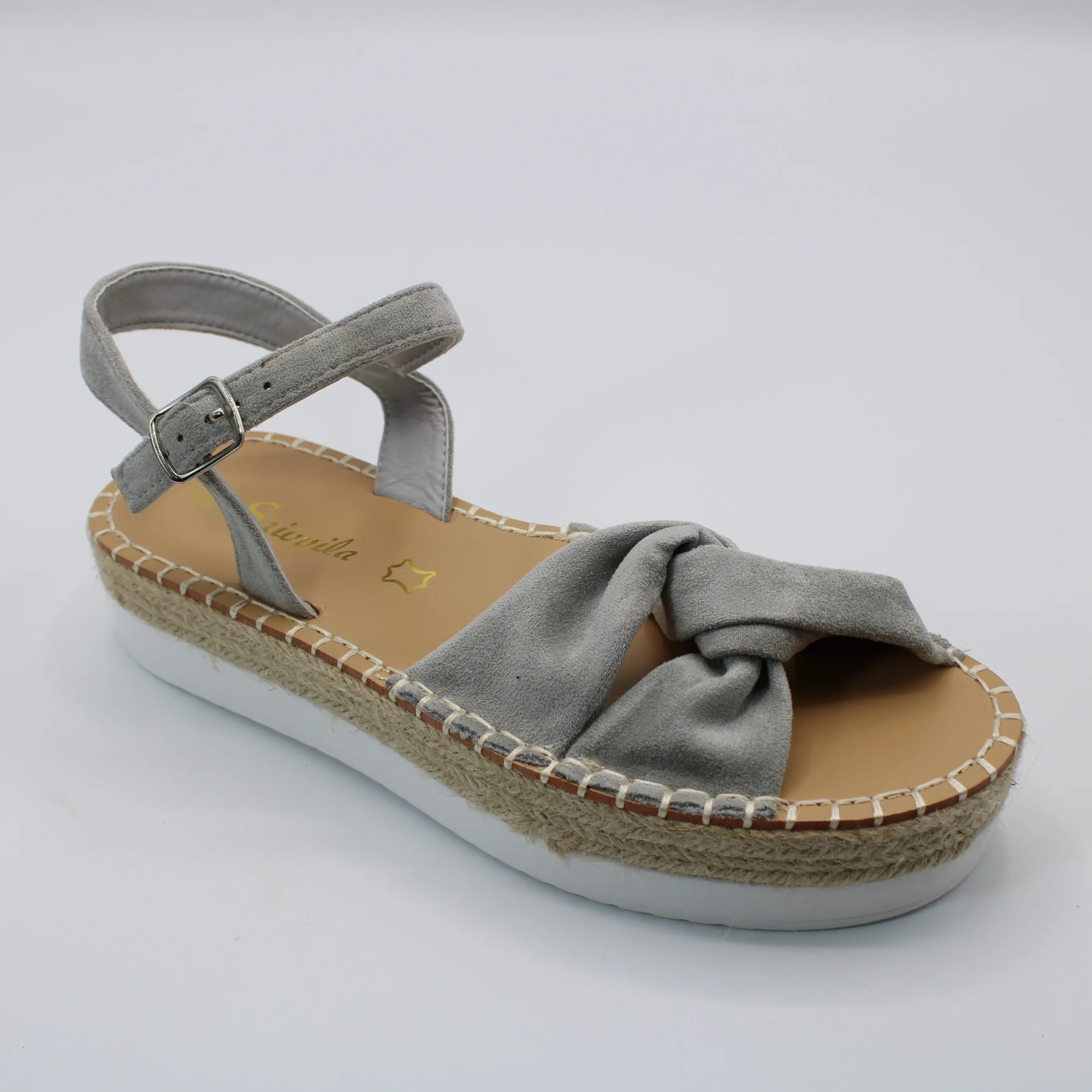 Женские летние босоножки серого цвета SAIVVILA BS02-707