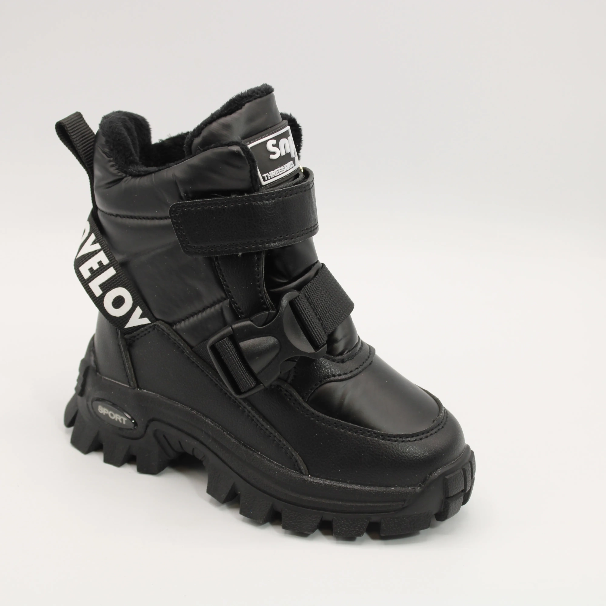 Детские ботинки черного цвета КАНАРЕЙКА BS03-3165