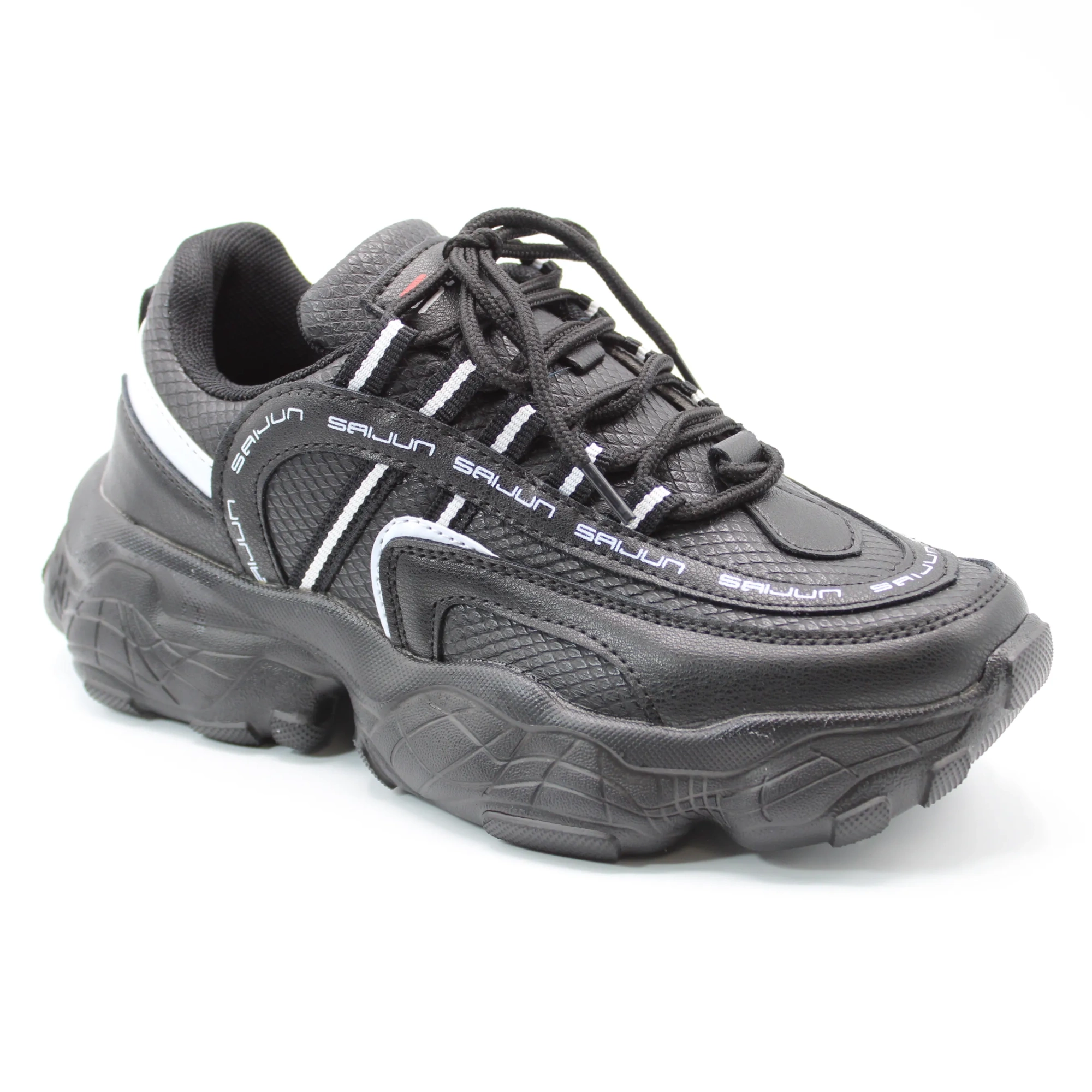 Женские весенние кроссовки черного цвета SAIJUN BS01-562