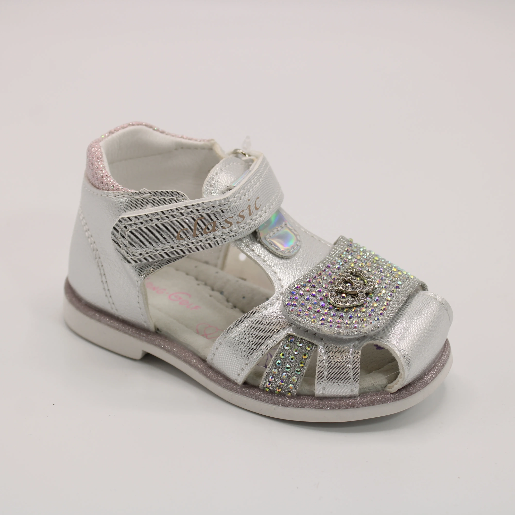 Детские босоножки серебряного цвета JONG.GOLF BS05-496