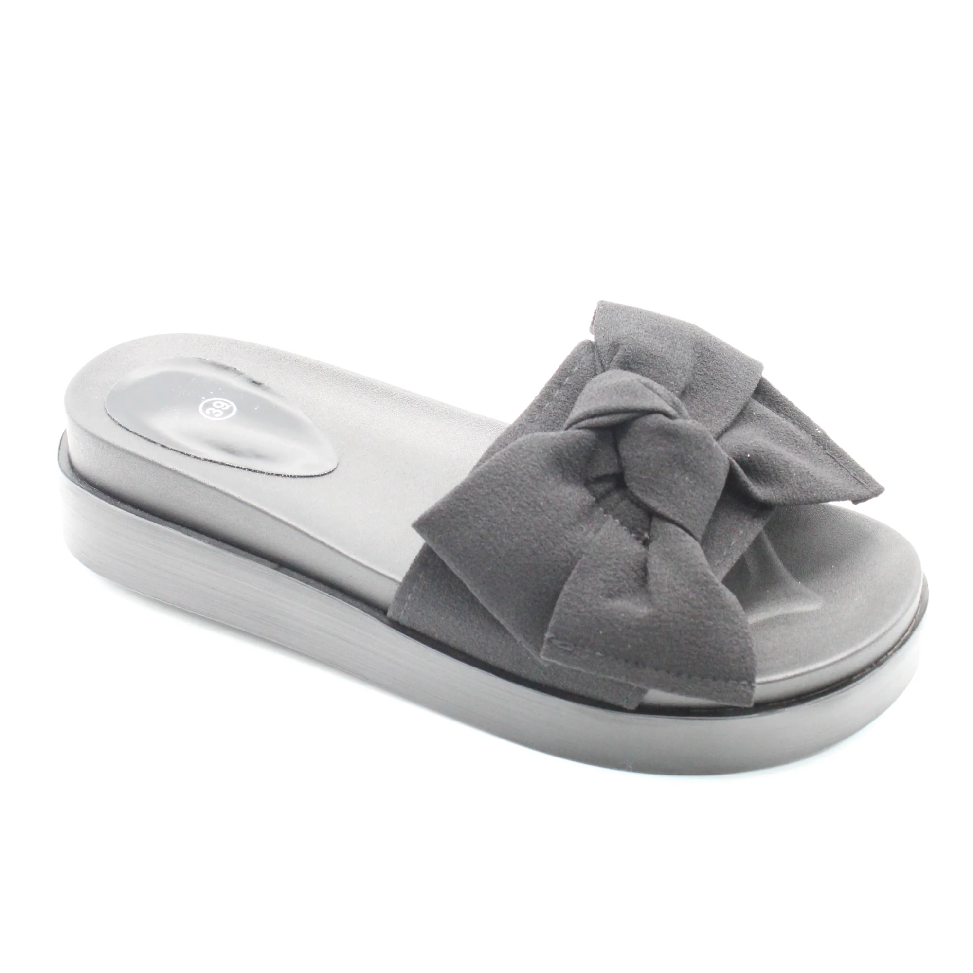 Женские летние шлепанцы черного цвета SANYIDIN BS01-1051