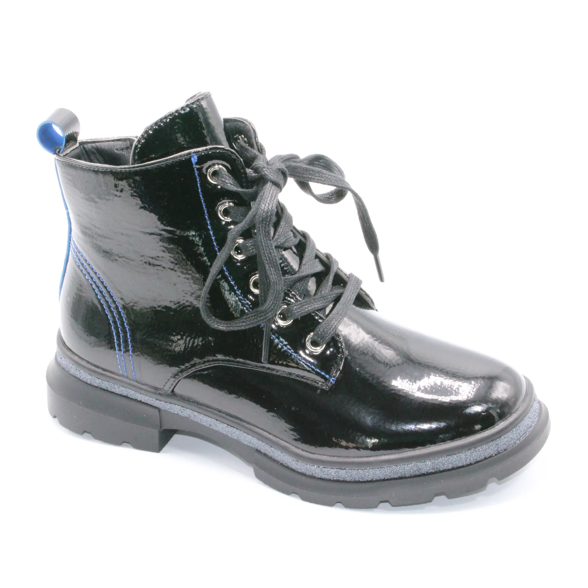 Детские весенние ботинки черного цвета SLV BS06-563