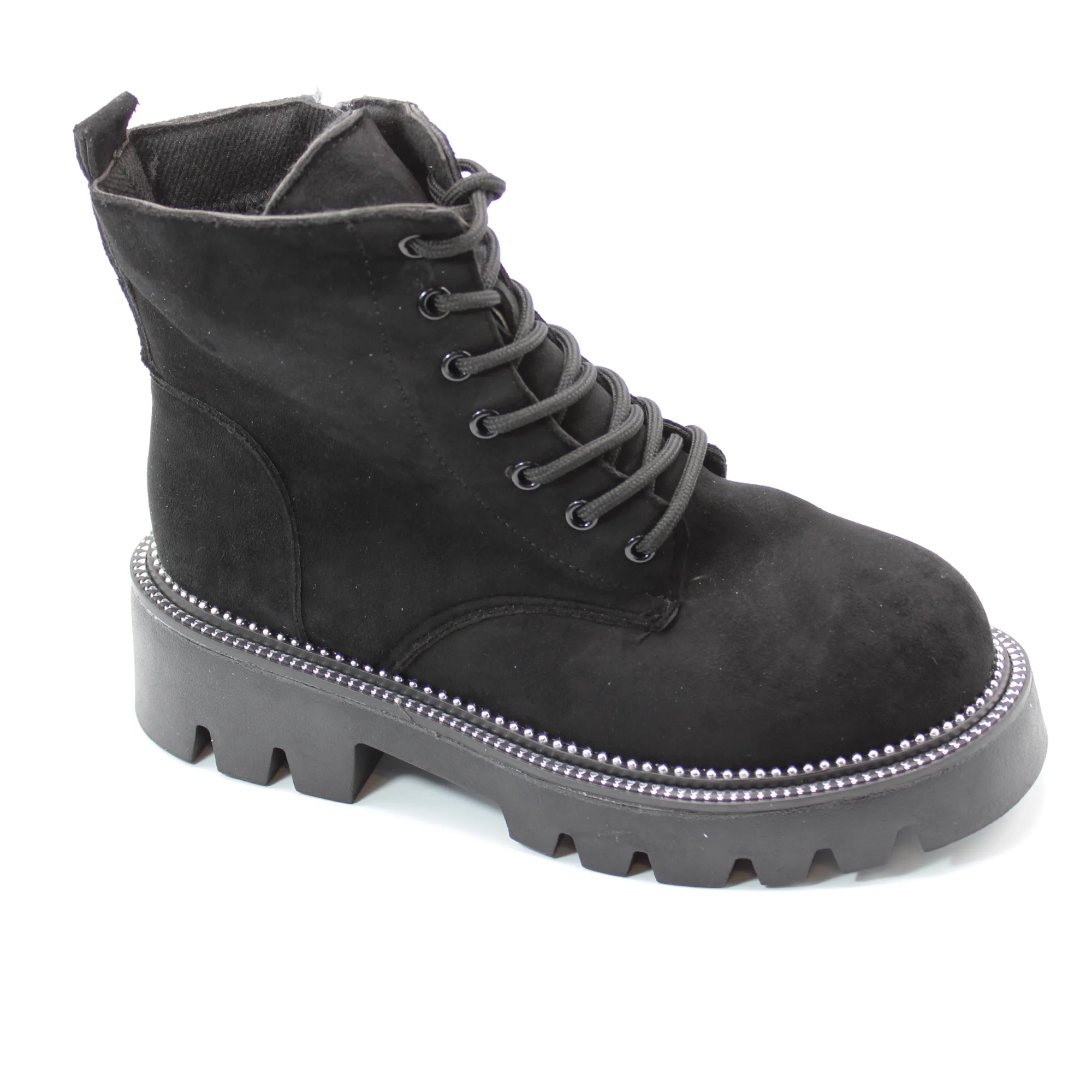 Женские зимние ботинки черного цвета POPULAR FASHION BS01-878