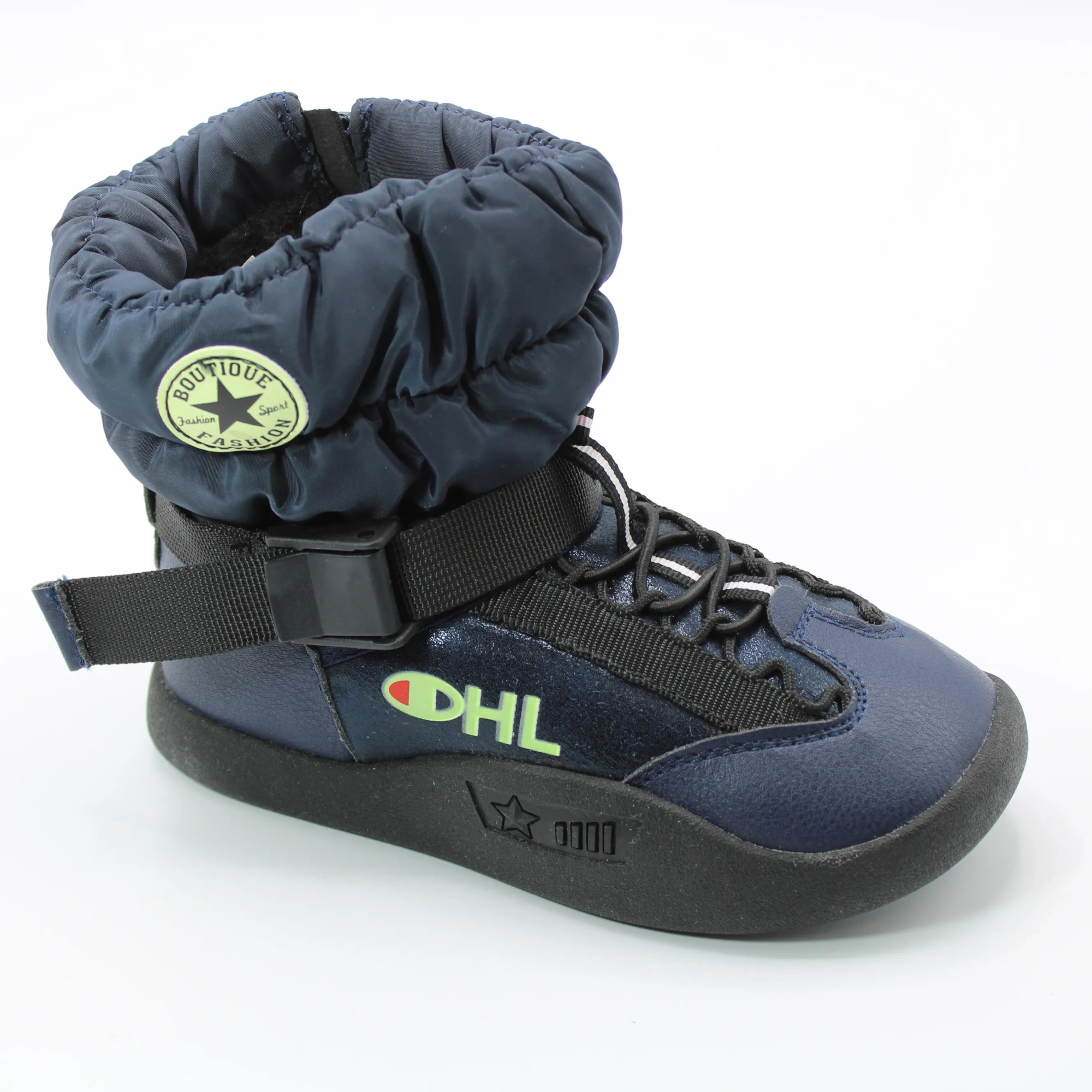 Детские зимние дутики синего цвета КАПИТОШКА BS06-421