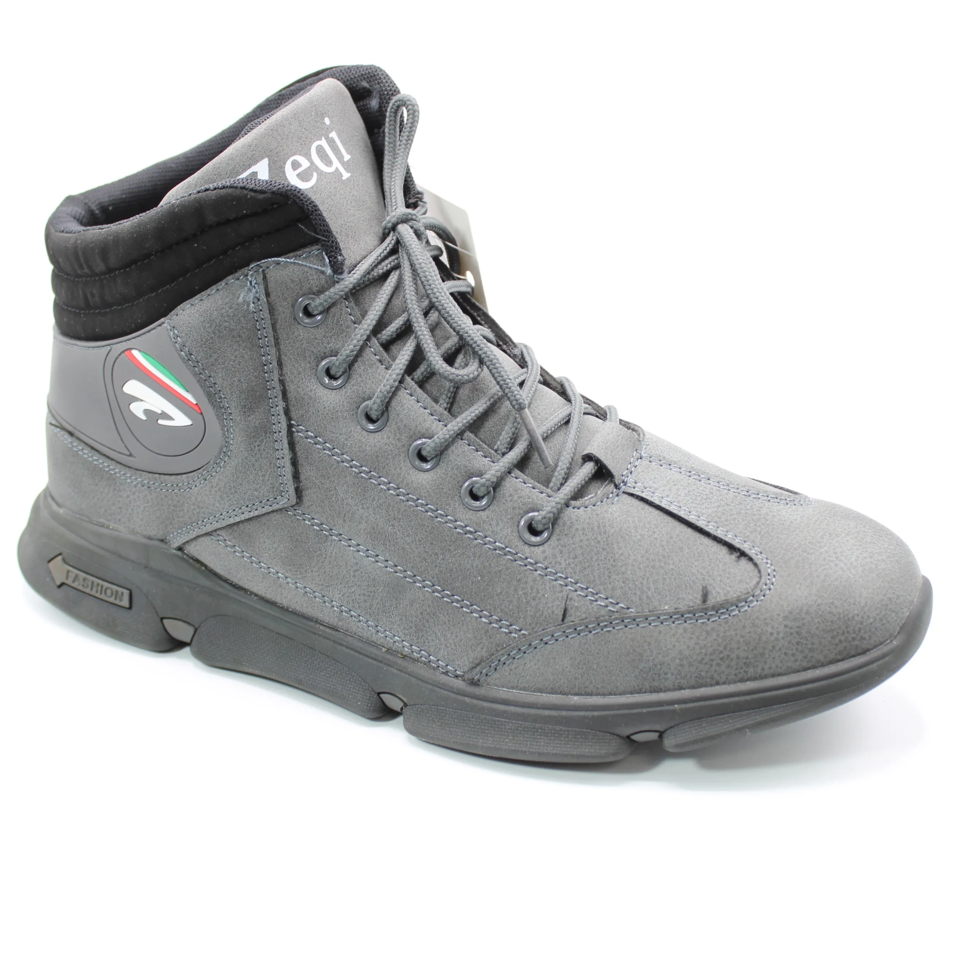 Мужские зимние ботинки серого цвета ZEQI BS01-451