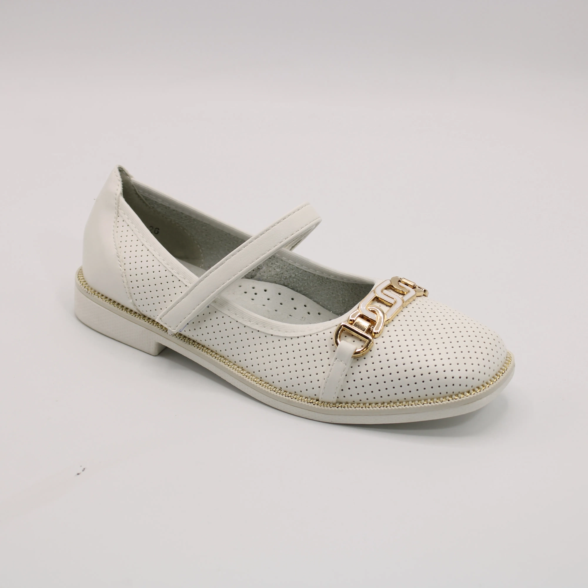 Детские туфли белого цвета белого цвета ИРИНА BS05-663