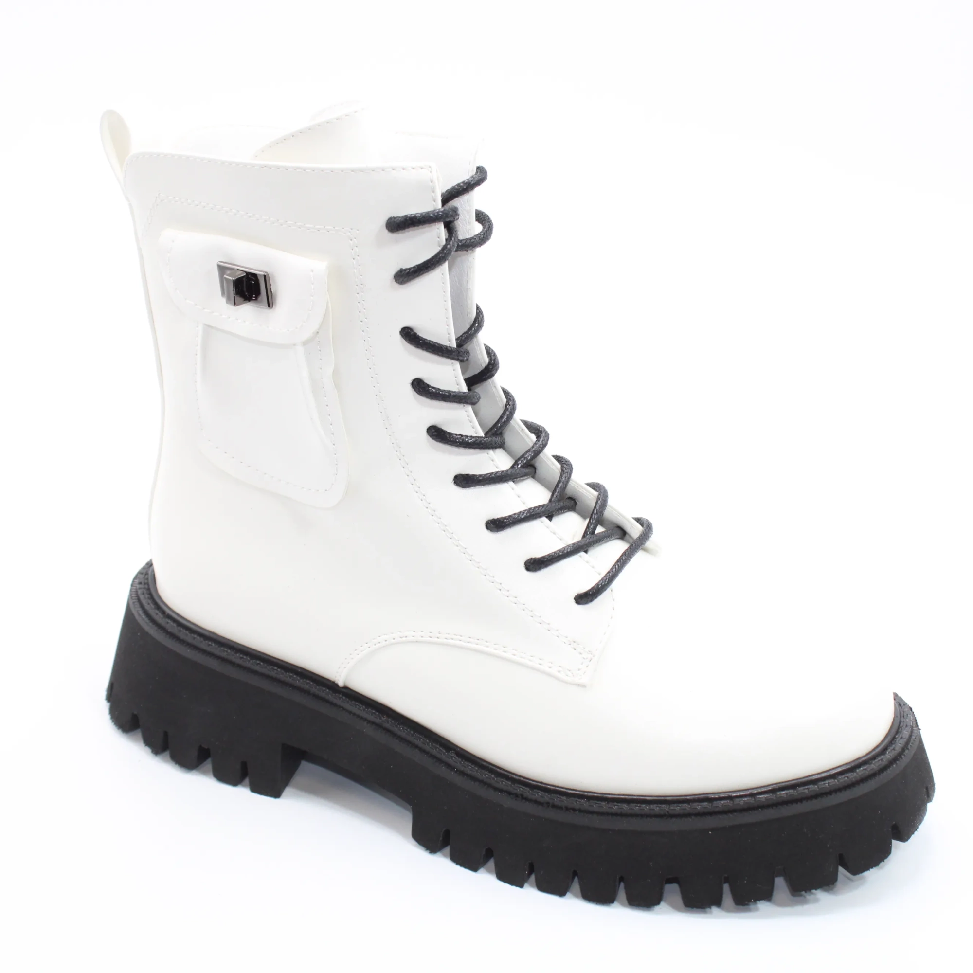 Женские ботинки белого цвета белого цвета DUOLE BS01-1140