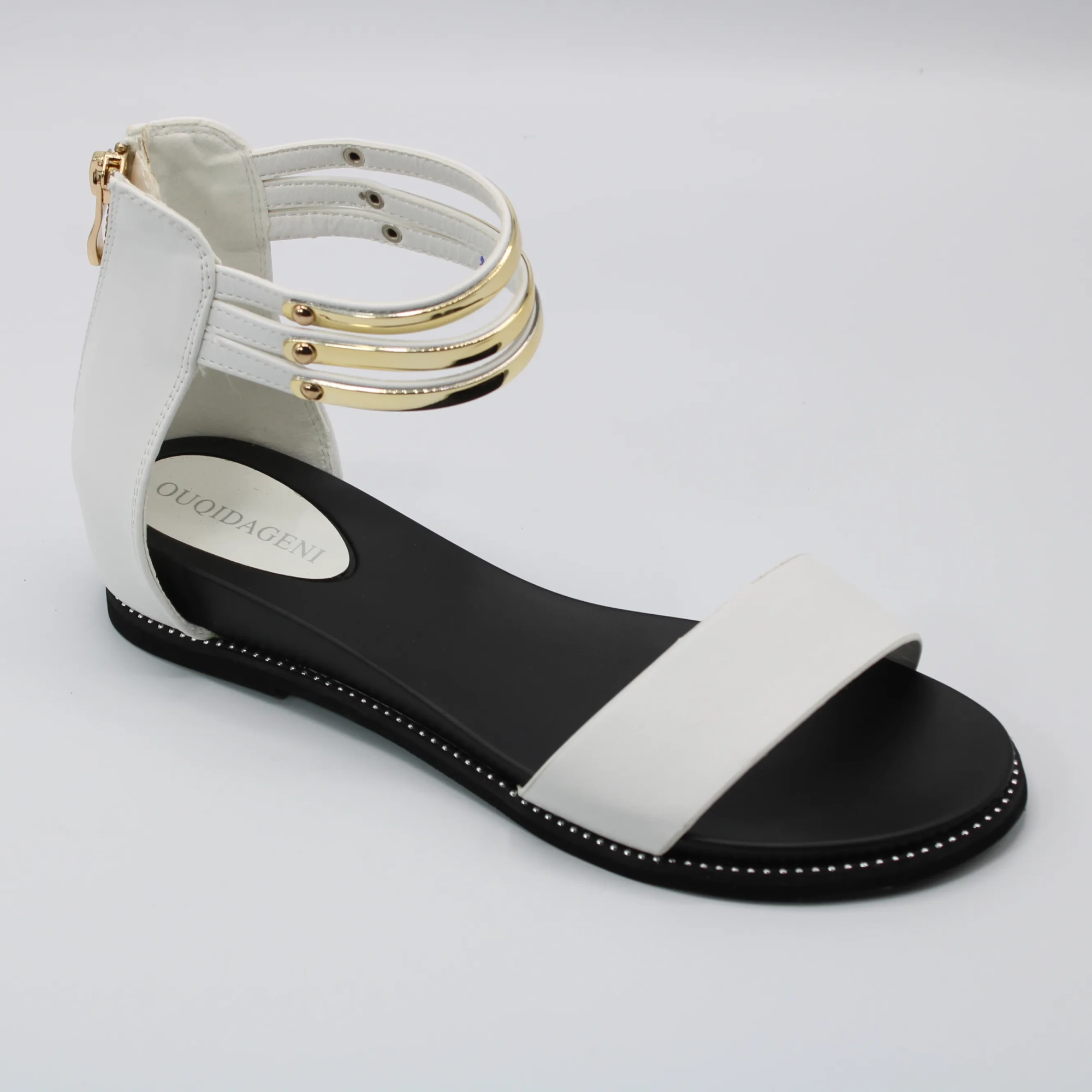 Женские летние босоножки белого цвета OUQIDAGENI BS02-776